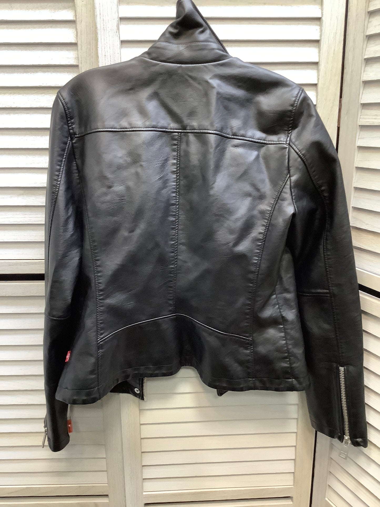 Jacket Leather By Levis In Black, Size: M