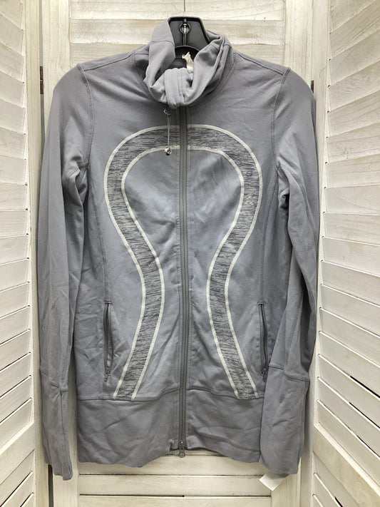 Athletic Jacket By Lululemon In Grey, Size: 6