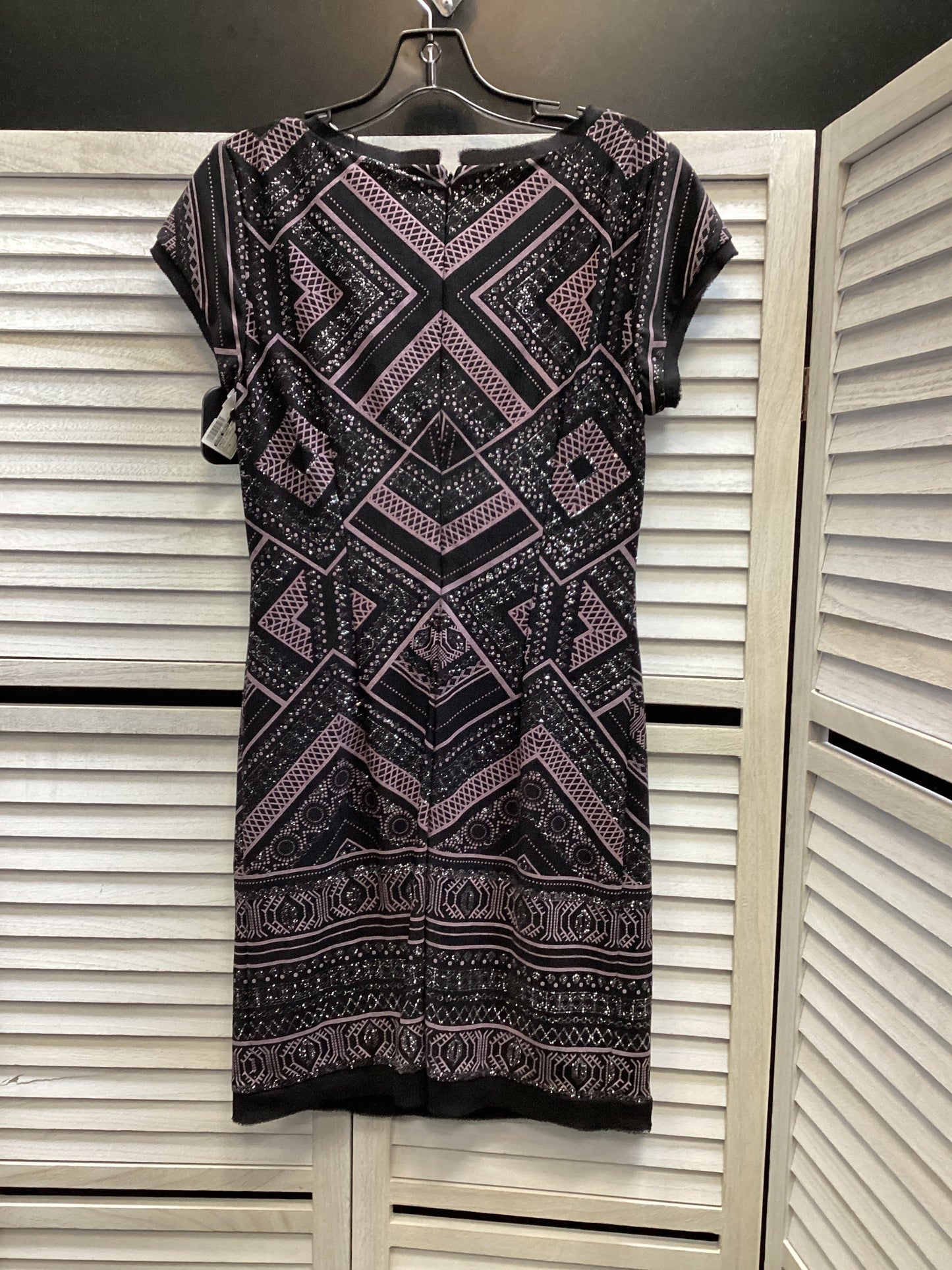 Dress Party Short By Vince Camuto In Black & Purple, Size: 8