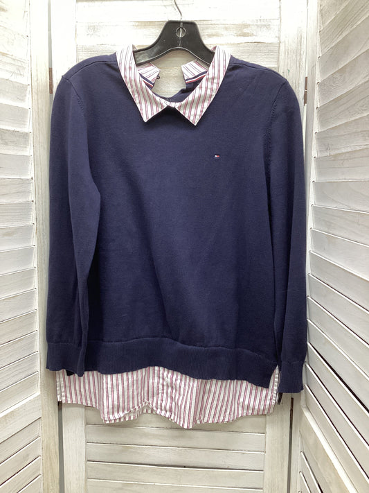 Top Long Sleeve By Tommy Hilfiger In Navy, Size: M