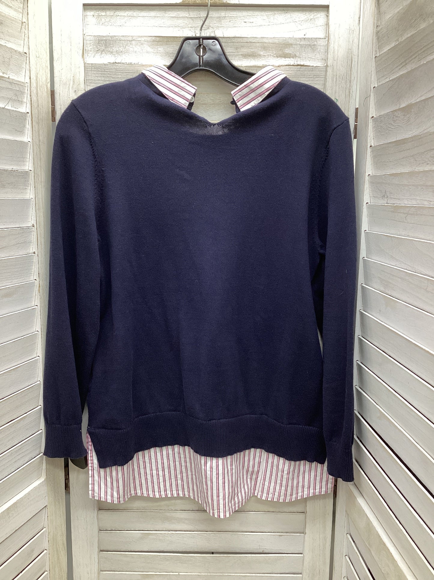 Top Long Sleeve By Tommy Hilfiger In Navy, Size: M