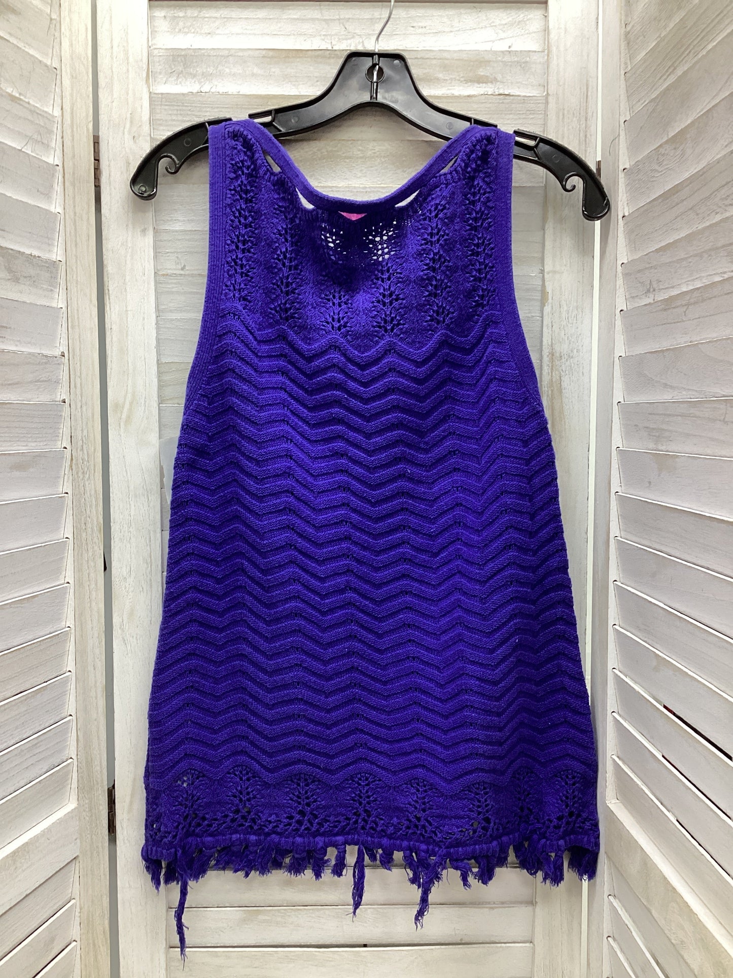 Top Sleeveless By Lilly Pulitzer In Blue, Size: L