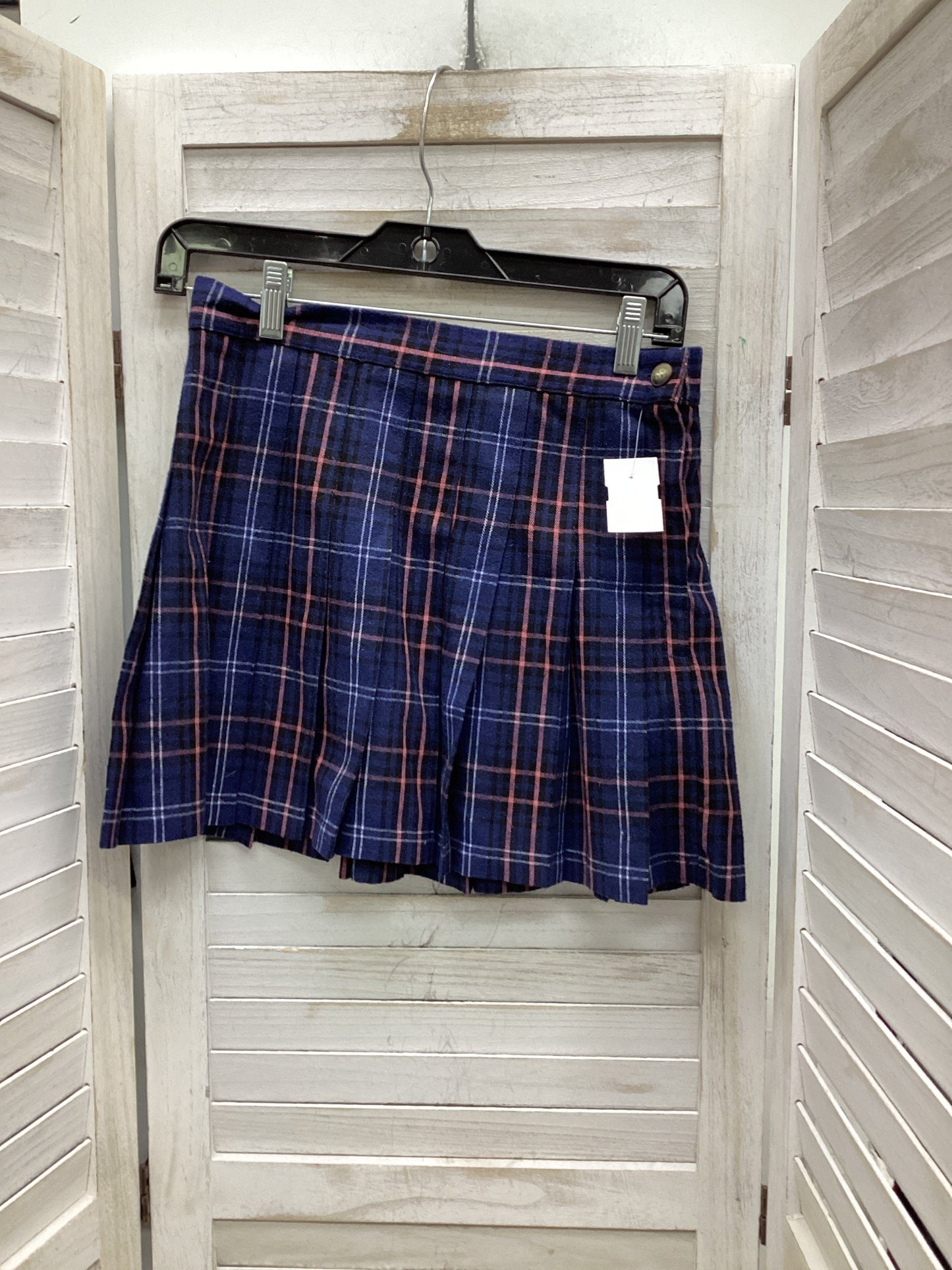 Skirt Mini & Short By Simply Southern In Plaid Pattern, Size: S