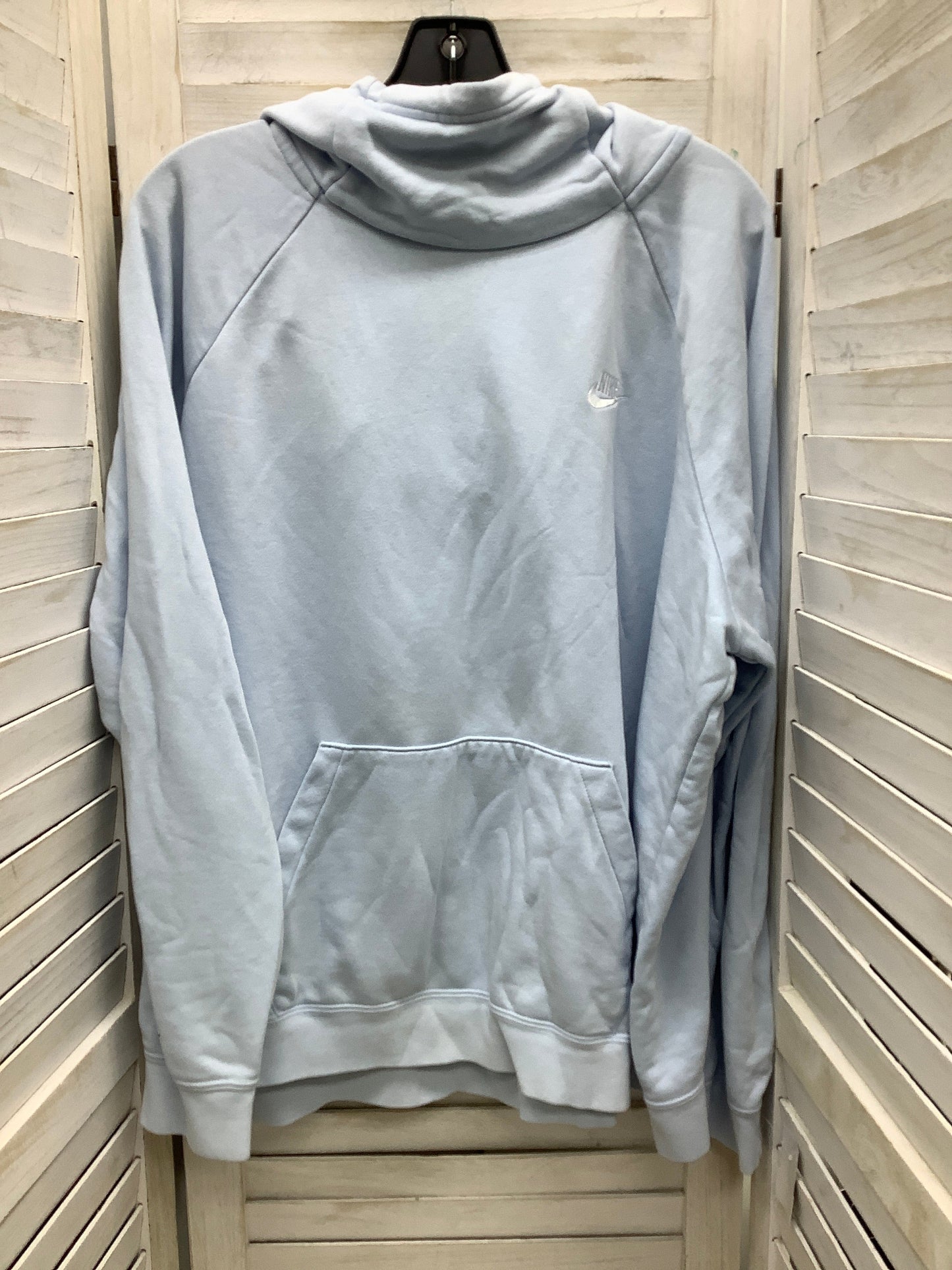 Sweatshirt Hoodie By Nike In Blue, Size: 2x