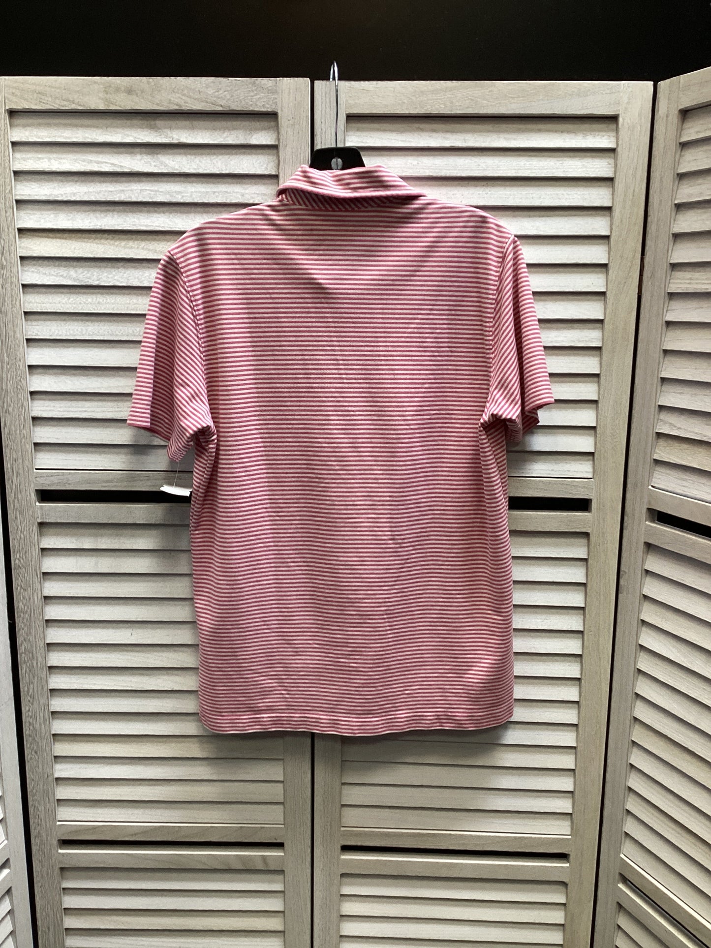 Top Short Sleeve By Vineyard Vines In Pink & White, Size: S