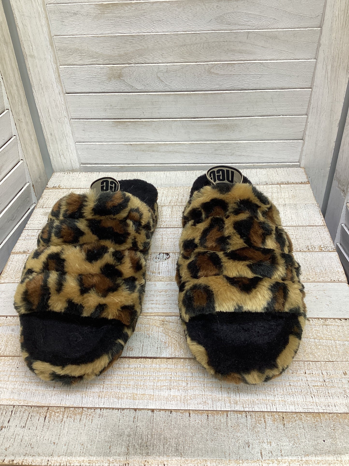 Sandals Flats By Ugg In Animal Print, Size: 11