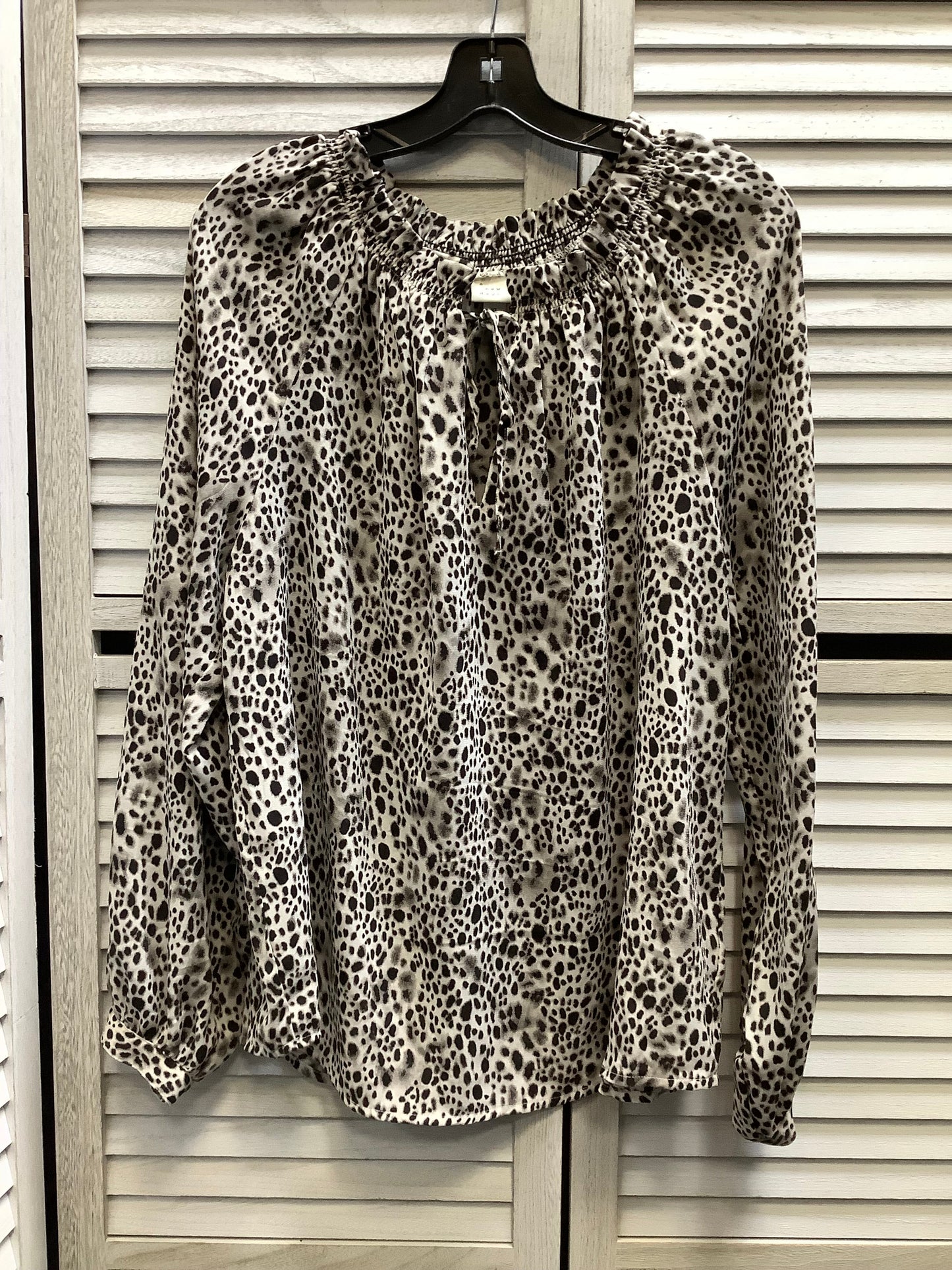 Top Long Sleeve By A New Day In Animal Print, Size: Xl