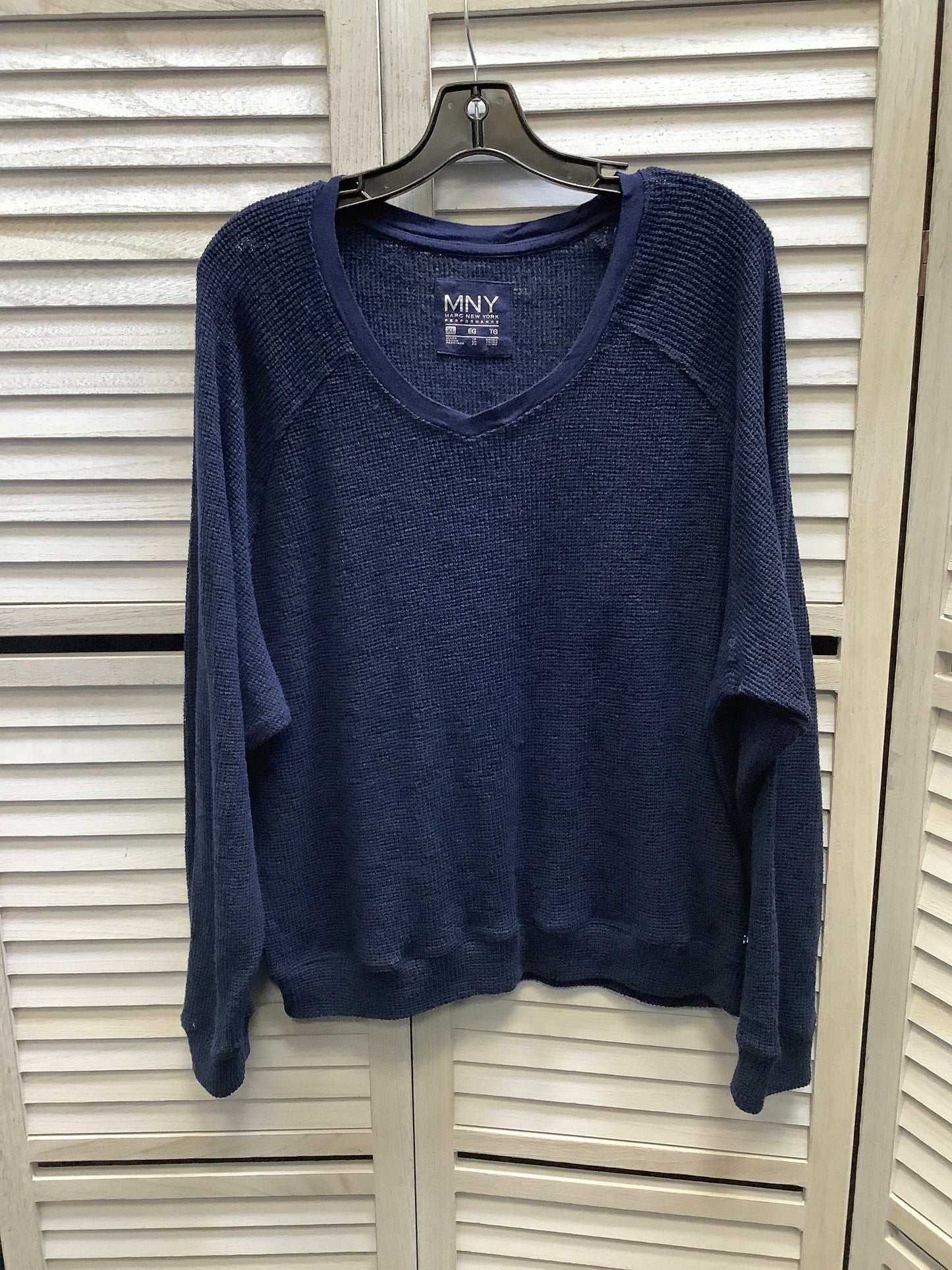 Top Long Sleeve By Marc New York In Navy, Size: Xl