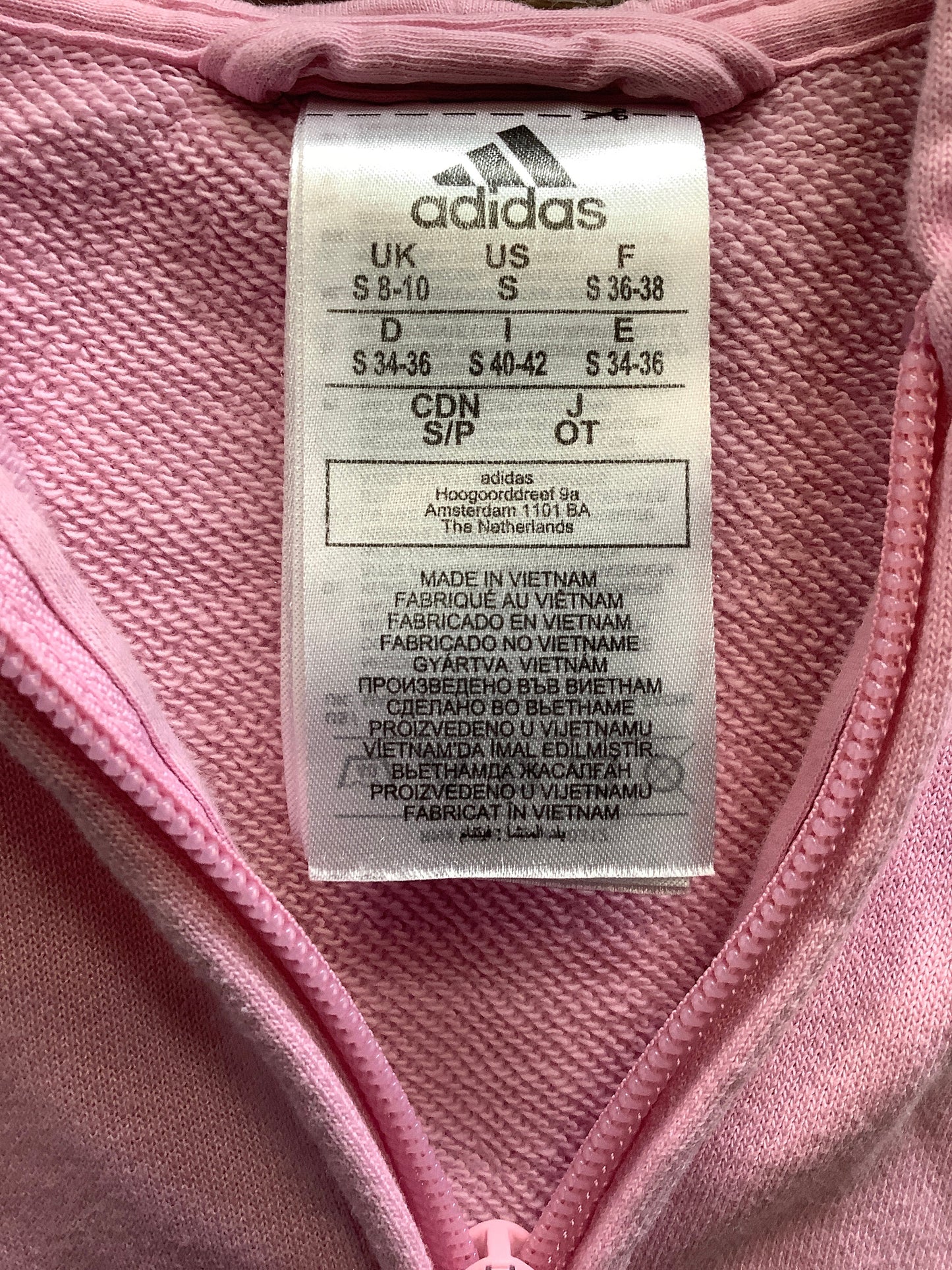 Sweatshirt Hoodie By Adidas In Pink, Size: S