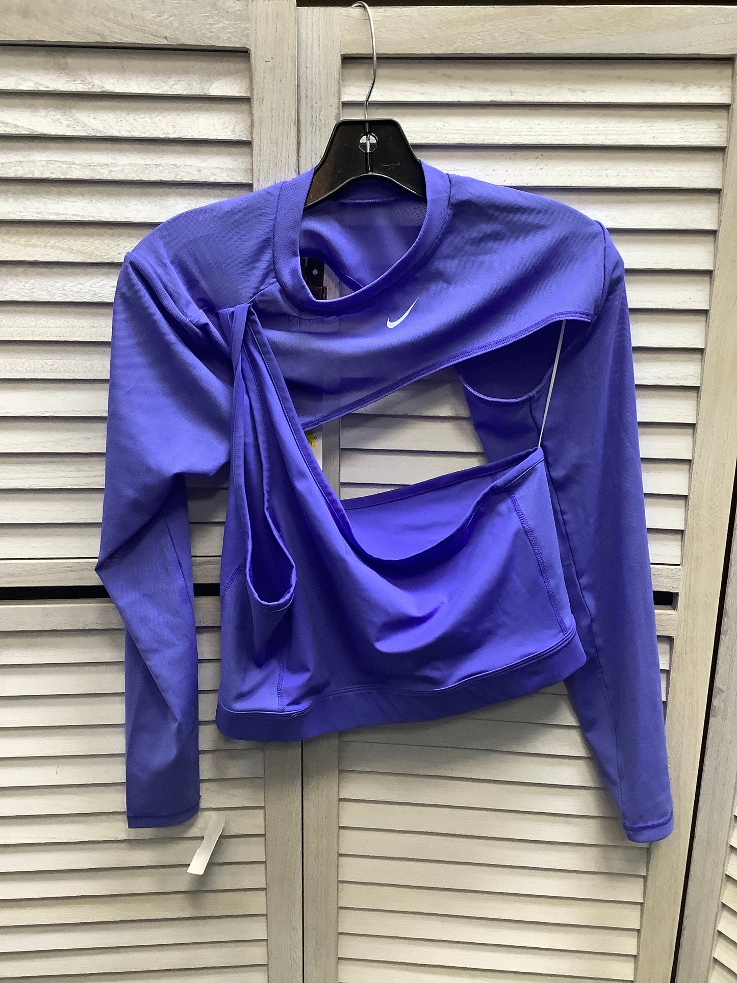 Athletic Top Long Sleeve Crewneck By Nike In Blue, Size: S