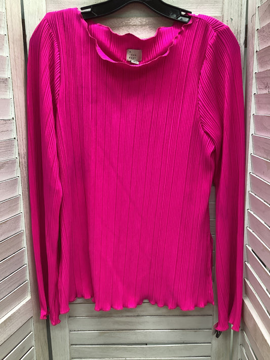 Top Long Sleeve By A New Day In Pink, Size: L