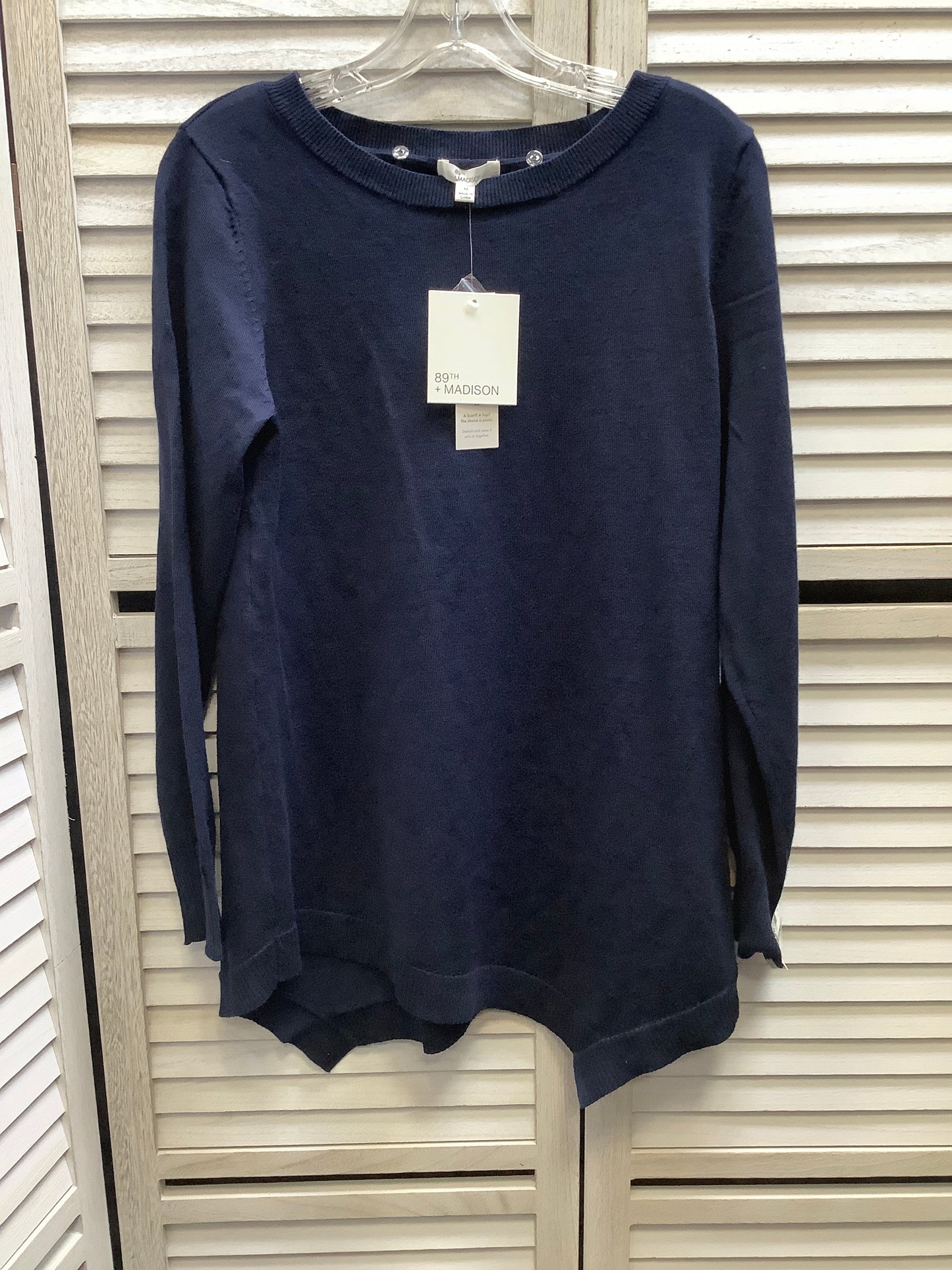 Top Long Sleeve By 89th And Madison In Navy, Size: M