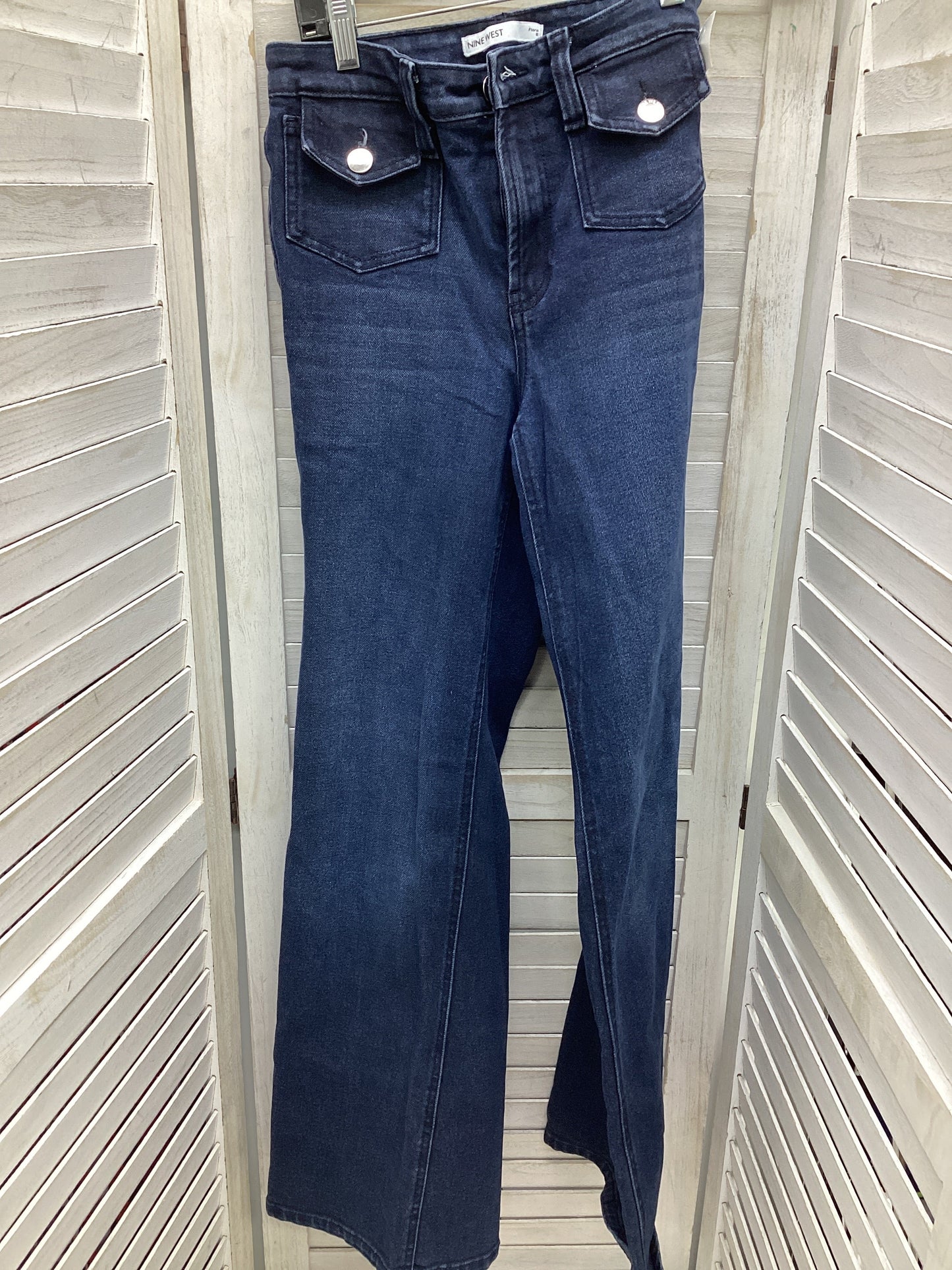 Jeans Flared By Nine West In Blue Denim, Size: 6