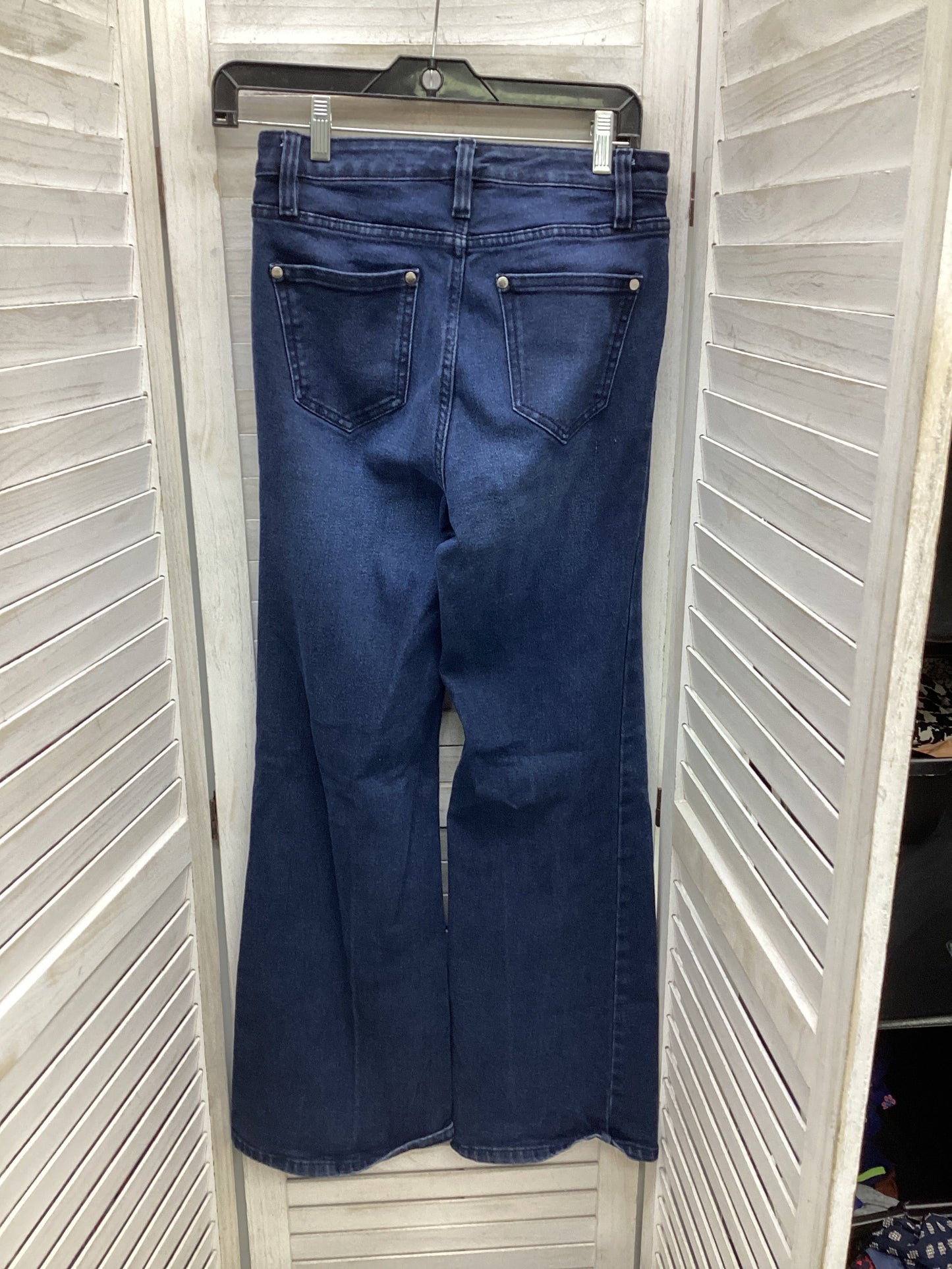 Jeans Flared By Nine West In Blue Denim, Size: 6