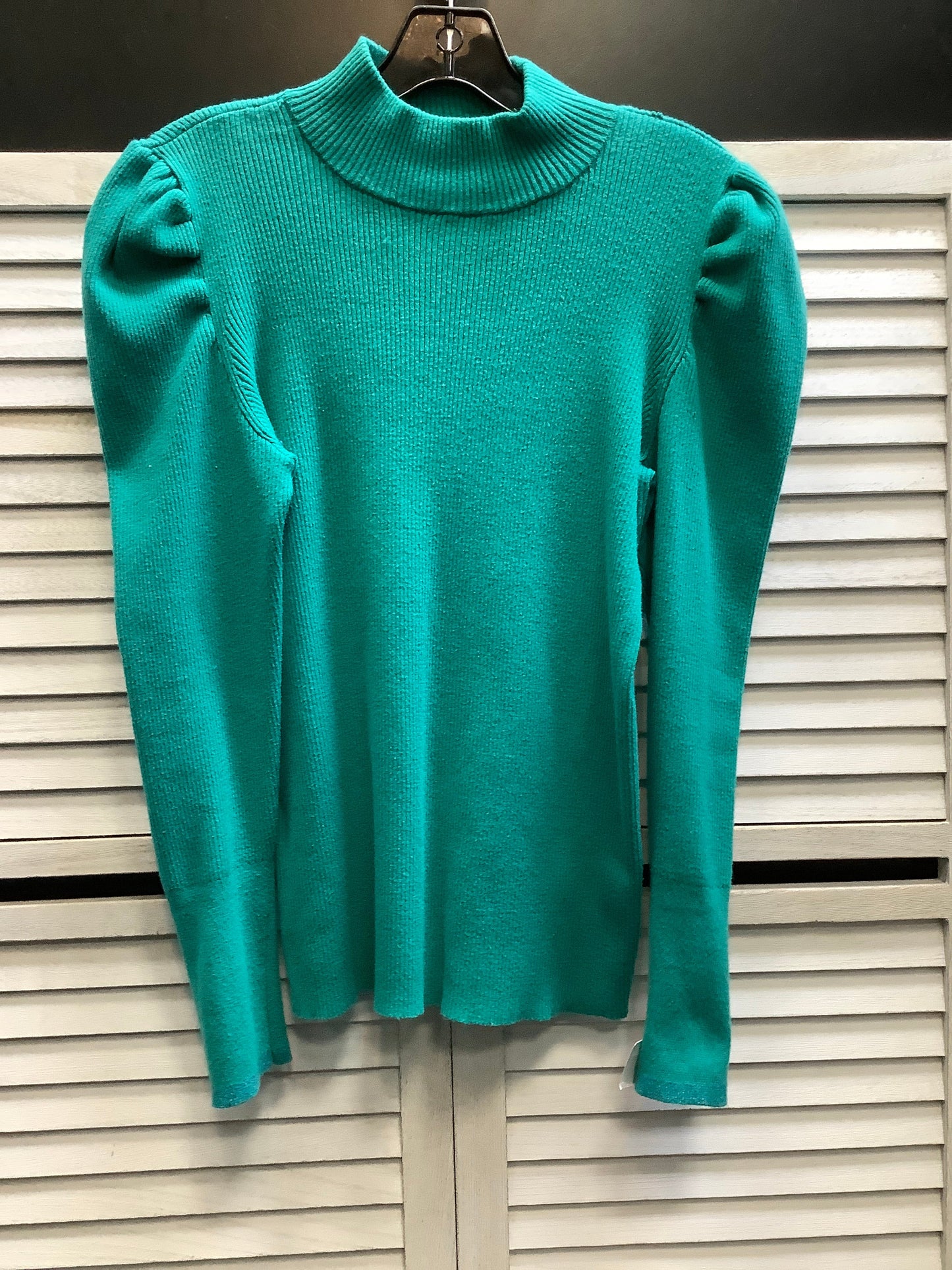 Top Long Sleeve By Nine West In Teal, Size: M