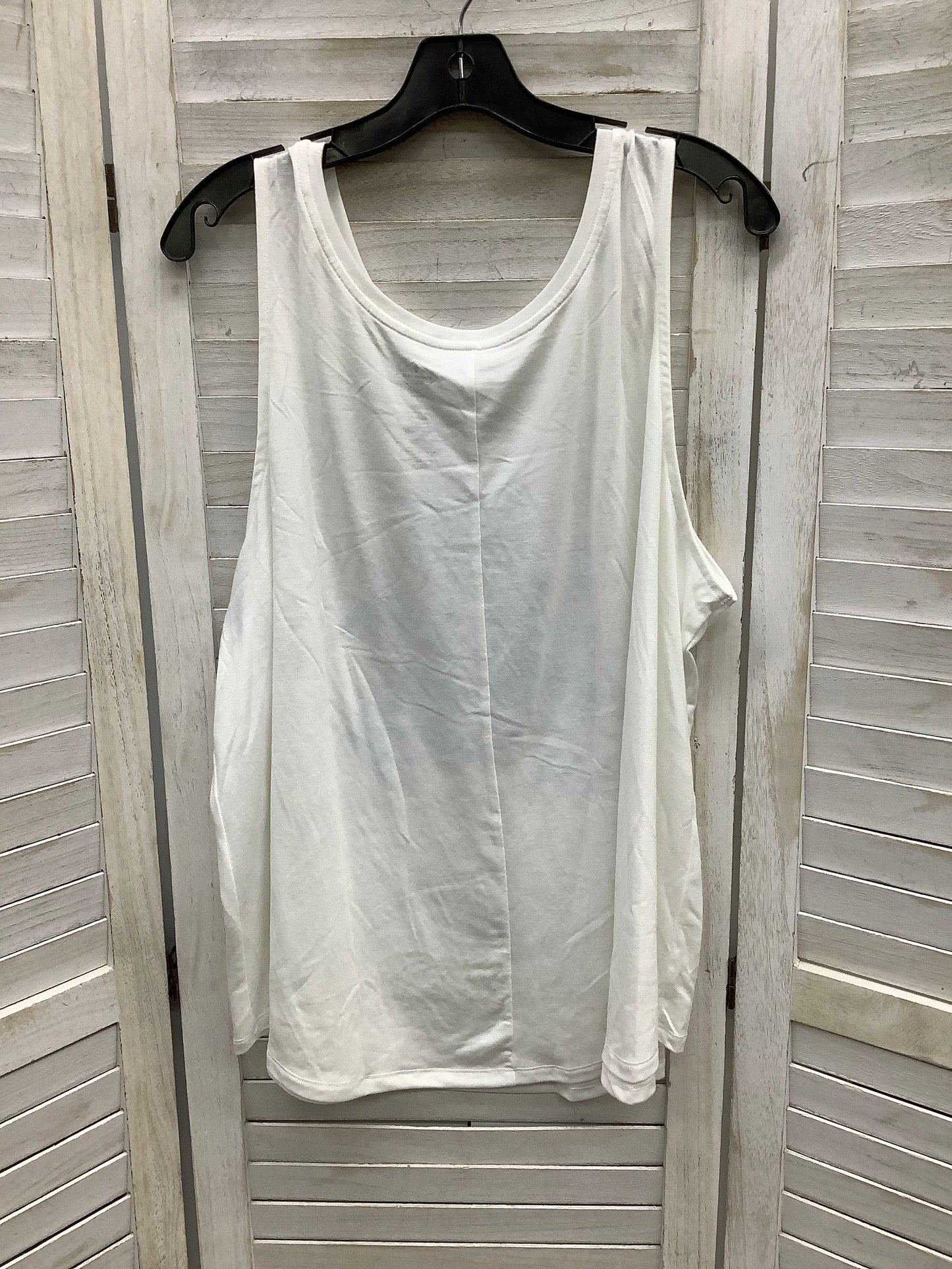 Top Sleeveless By St Johns Bay In White, Size: 2x