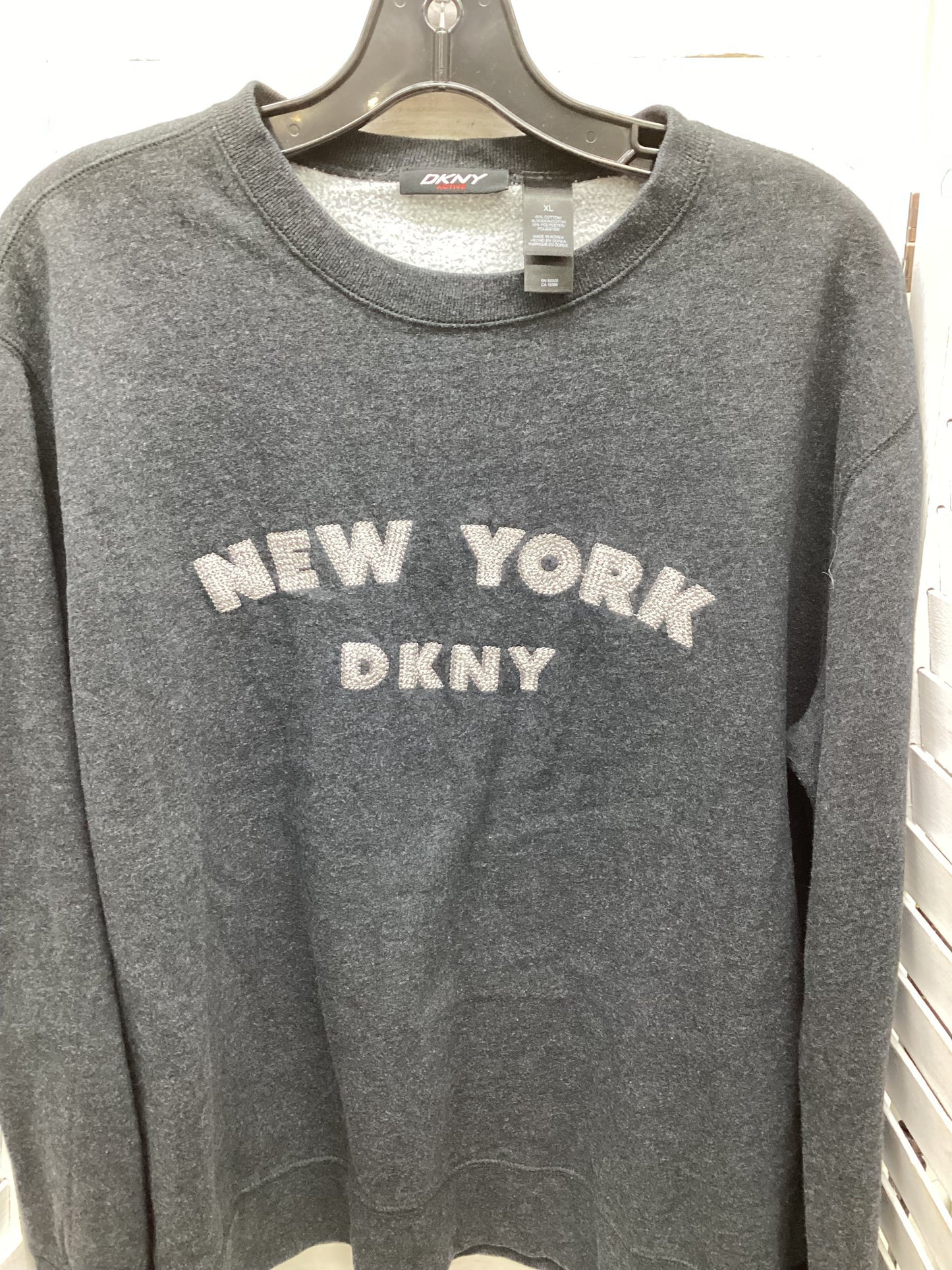 Sweatshirt Crewneck By Dkny In Grey, Size: Xl