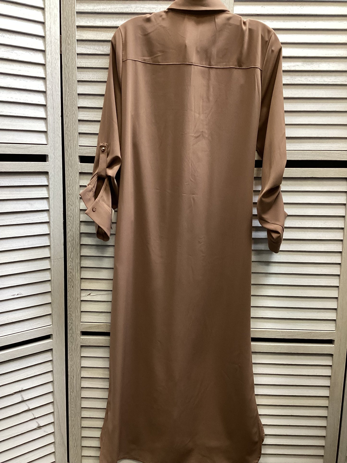 Dress Casual Midi By New York And Co In Brown, Size: M