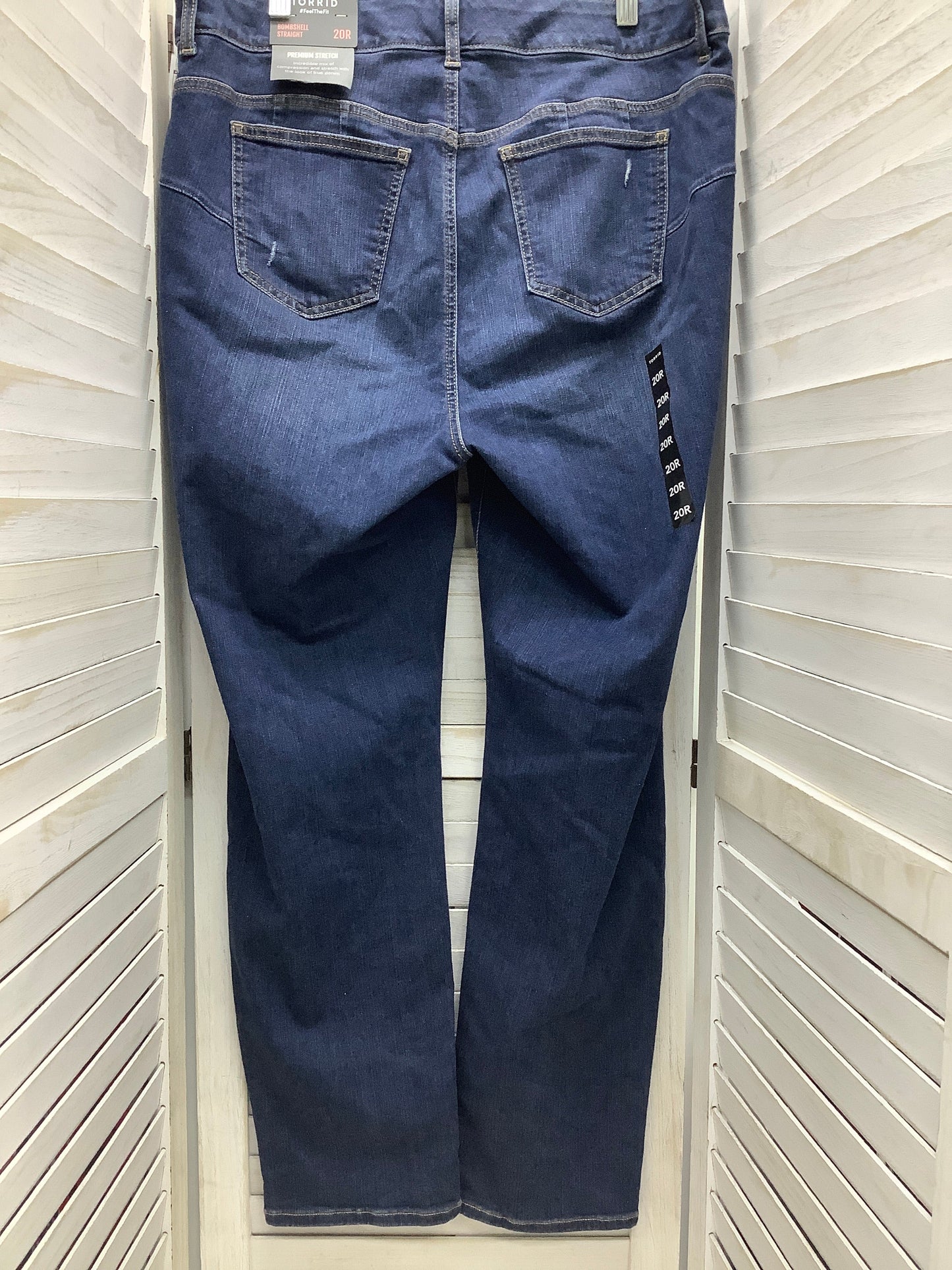 Jeans Straight By Torrid In Blue Denim, Size: 20