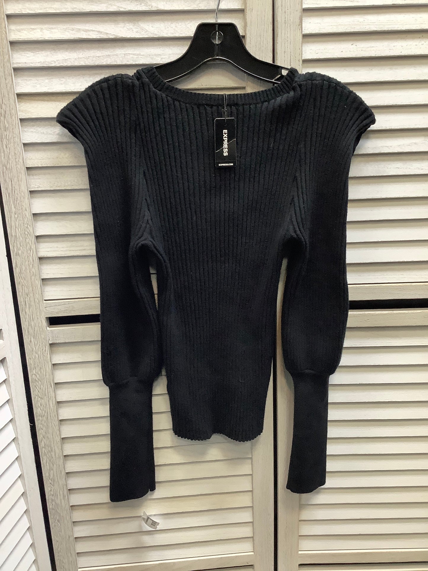 Top Long Sleeve By Express In Black, Size: S