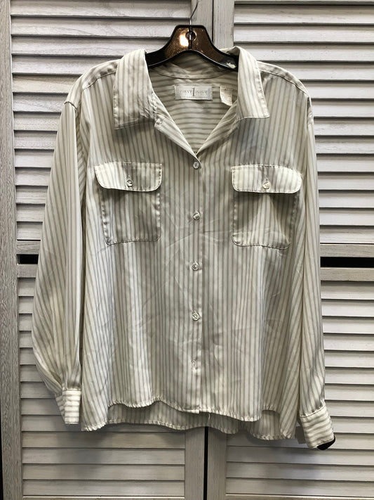 Top Long Sleeve By Liz Claiborne In Tan, Size: 16