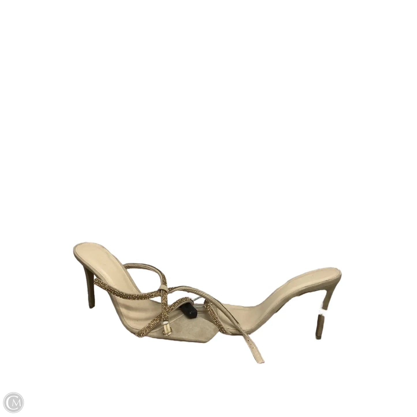 Sandals Heels Stiletto By Charlotte Russe In Gold, Size: 10