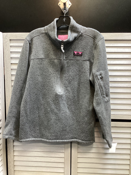 Jacket Fleece By Simply Southern In Grey, Size: S