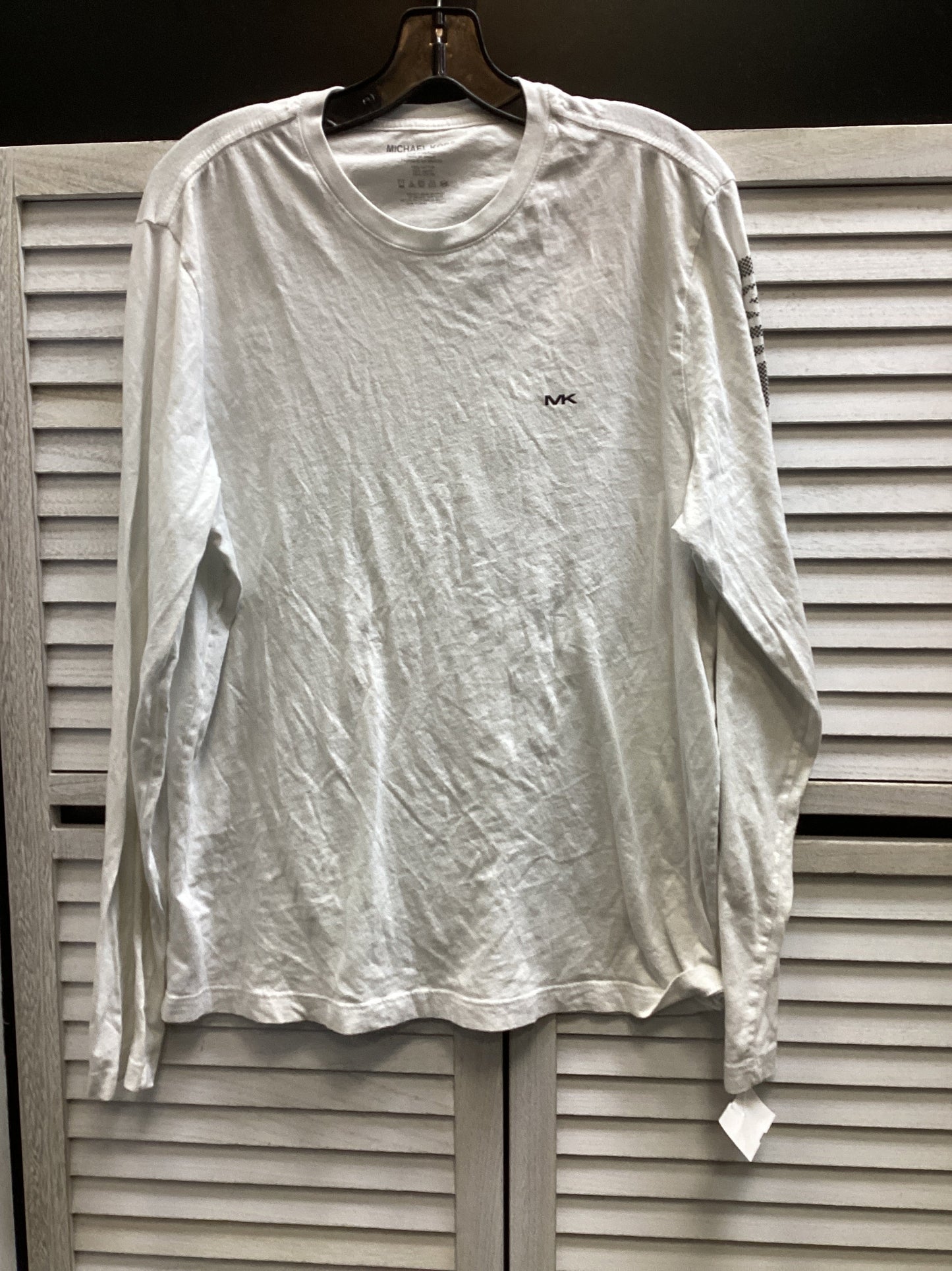 Top Long Sleeve By Michael By Michael Kors In White, Size: L