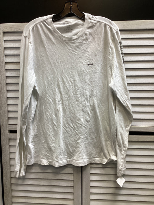 Top Long Sleeve By Michael By Michael Kors In White, Size: L