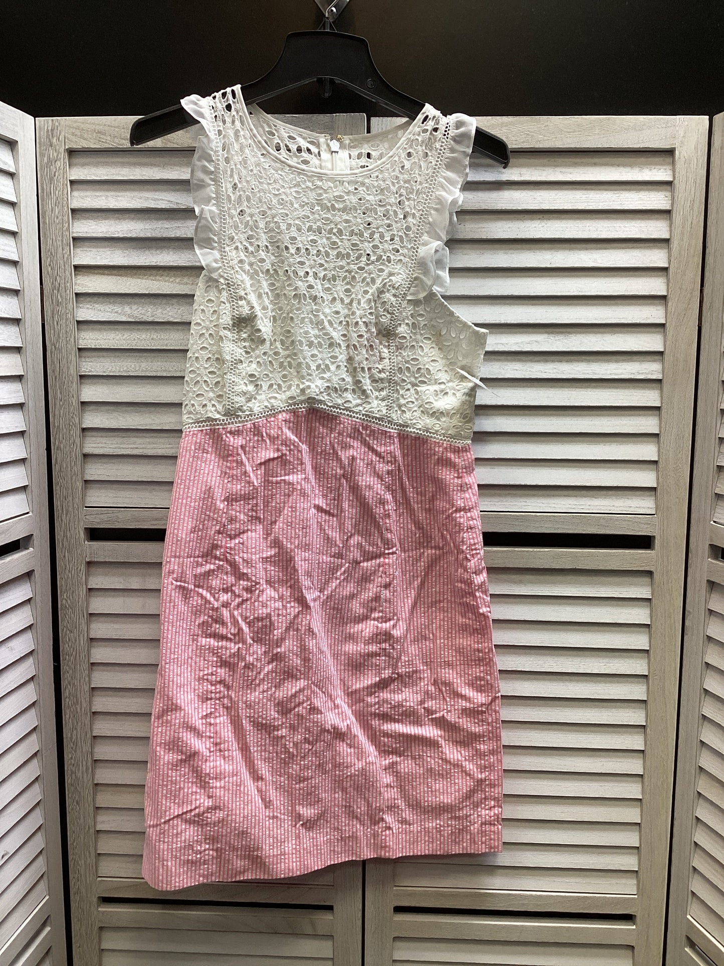 Dress Casual Short By Lilly Pulitzer In Pink & White, Size: 6