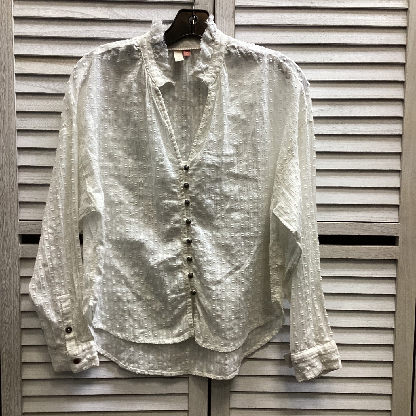 Top Long Sleeve By Pilcro In White, Size: Xs