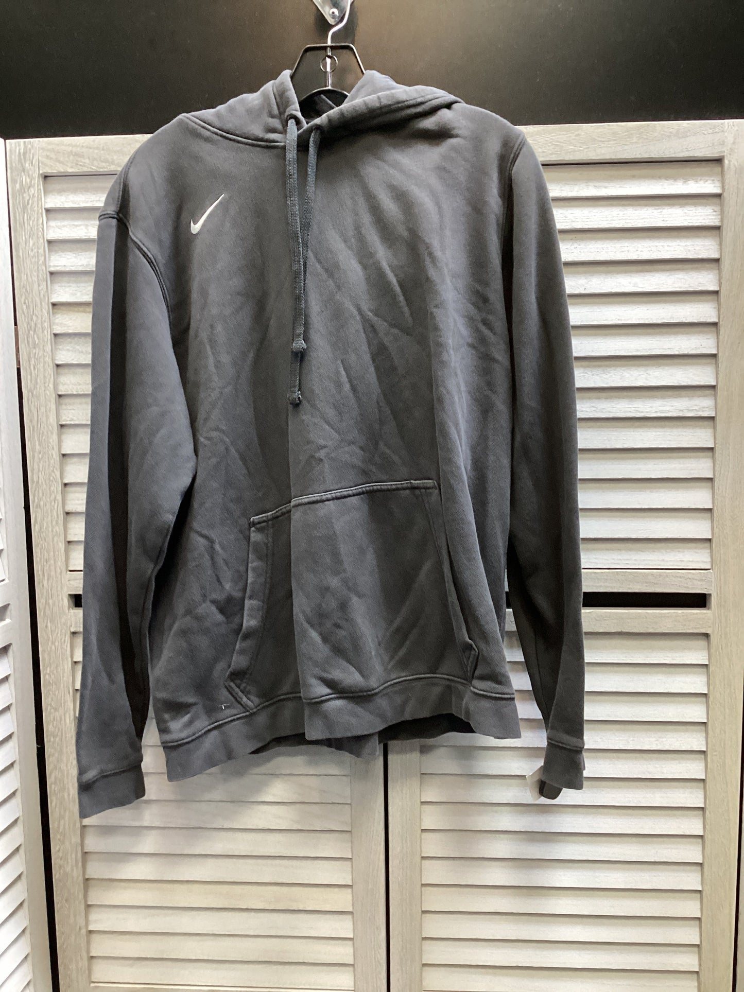 Sweatshirt Hoodie By Nike In Grey, Size: L