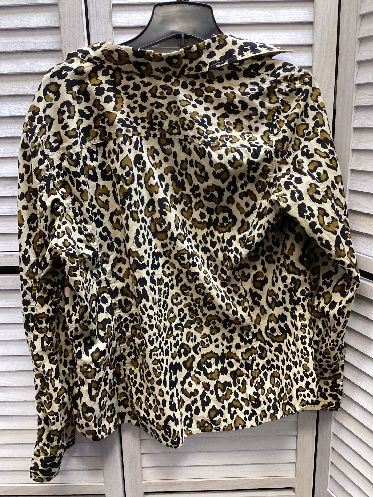 Top Long Sleeve By Jones New York In Animal Print, Size: Xl