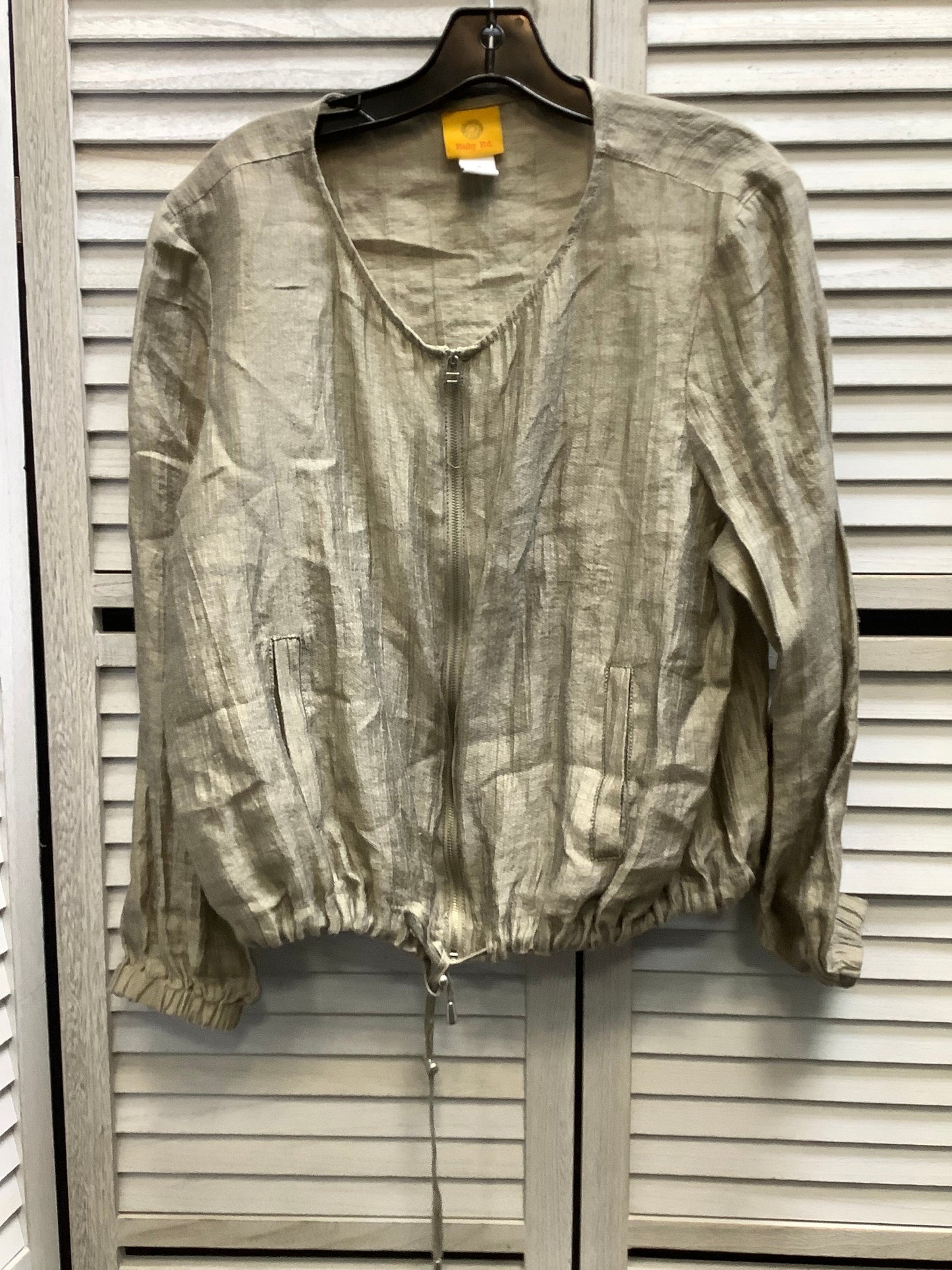 Top Long Sleeve By Ruby Rd In Taupe, Size: Xl