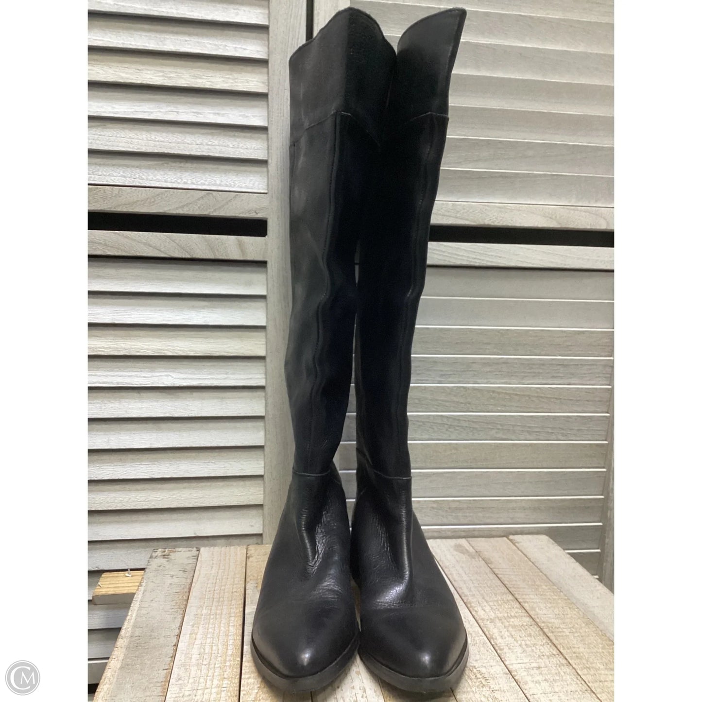 Boots Mid-calf Flats By Franco Sarto In Black, Size: 7.5