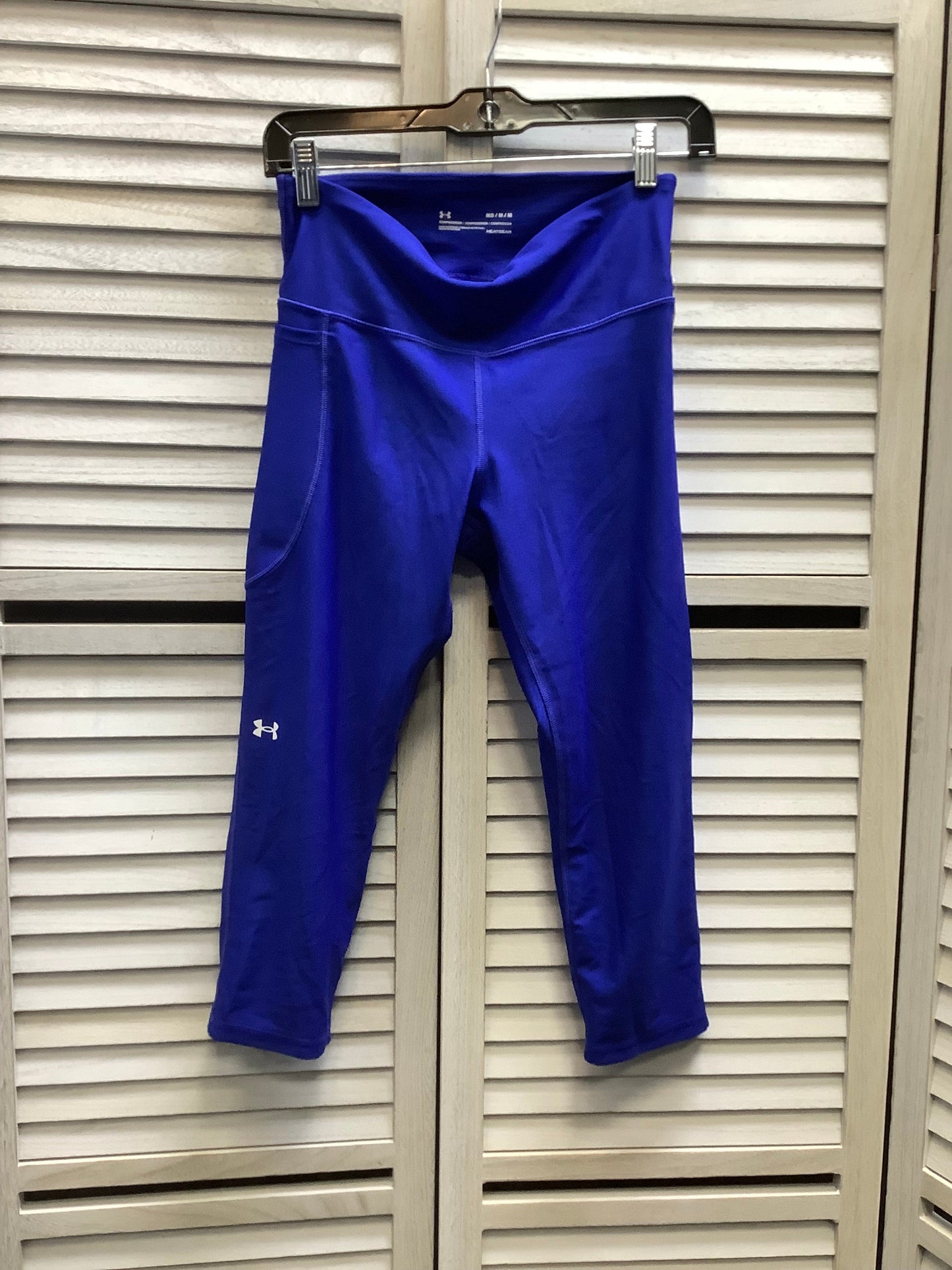 Athletic Leggings By Under Armour In Blue, Size: M