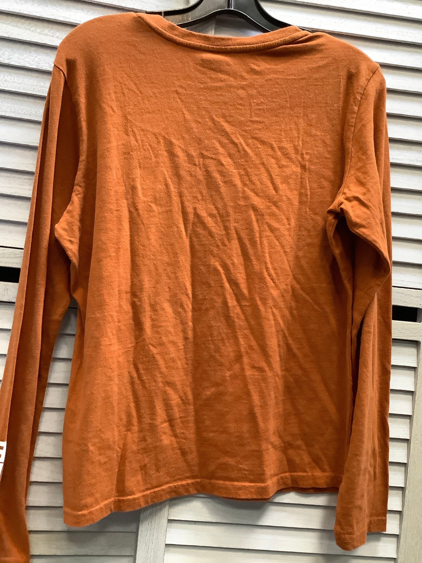 Top Long Sleeve By Nike In Orange, Size: L