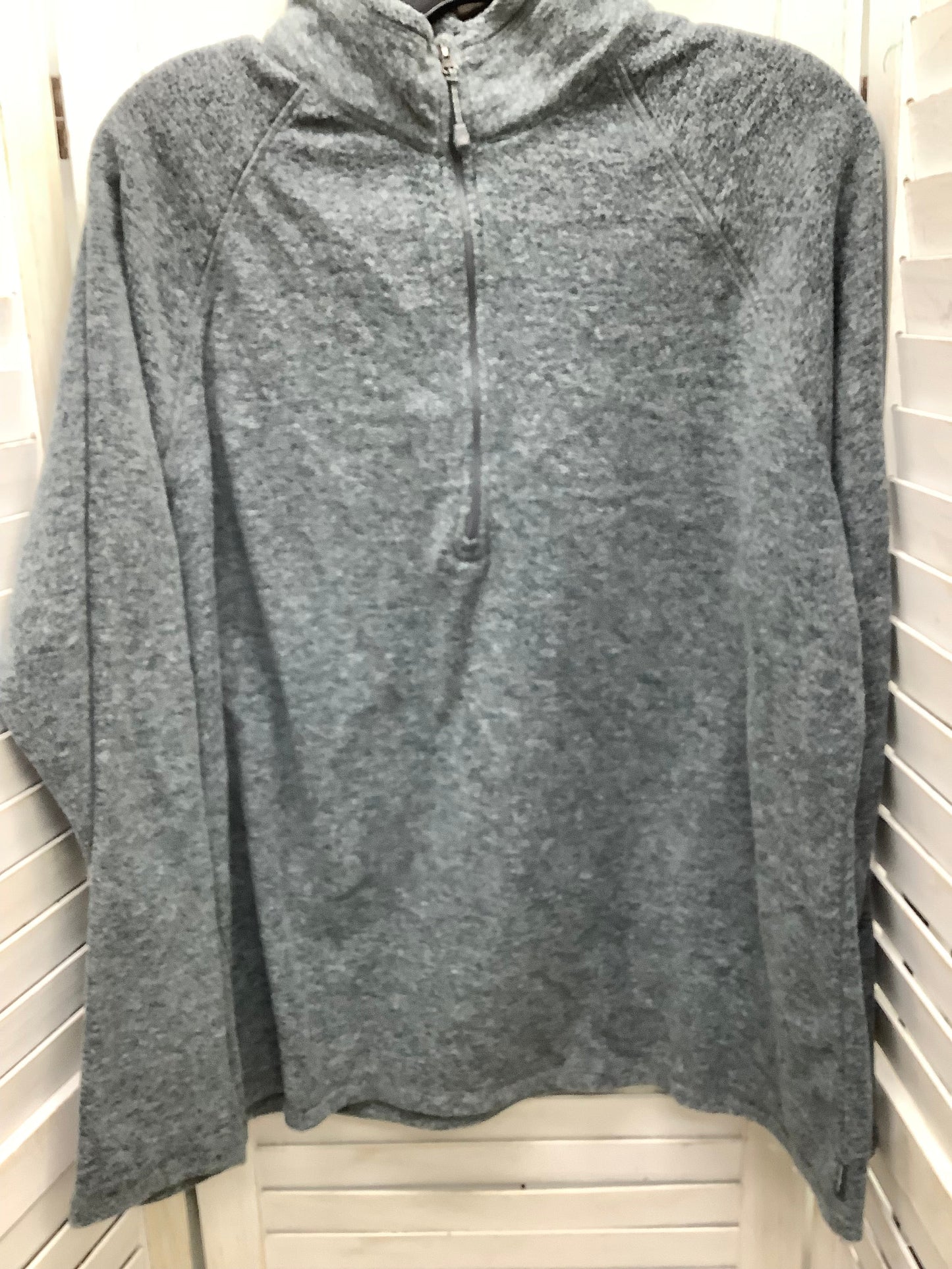 Jacket Fleece By Eddie Bauer In Grey, Size: 2x