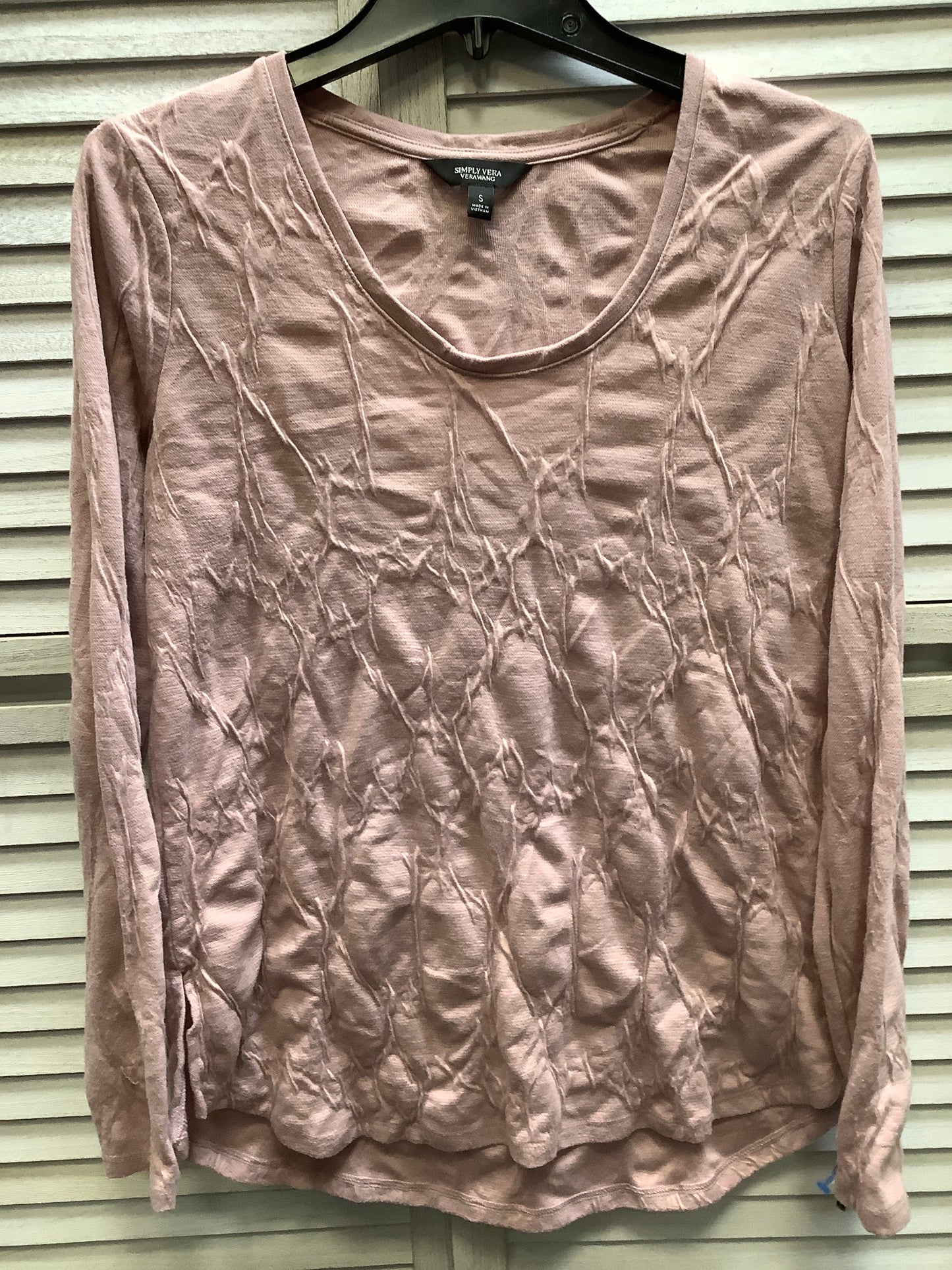 Pink Top Long Sleeve Simply Vera, Size S