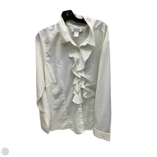 Top Long Sleeve By Clothes Mentor In White, Size: 2x