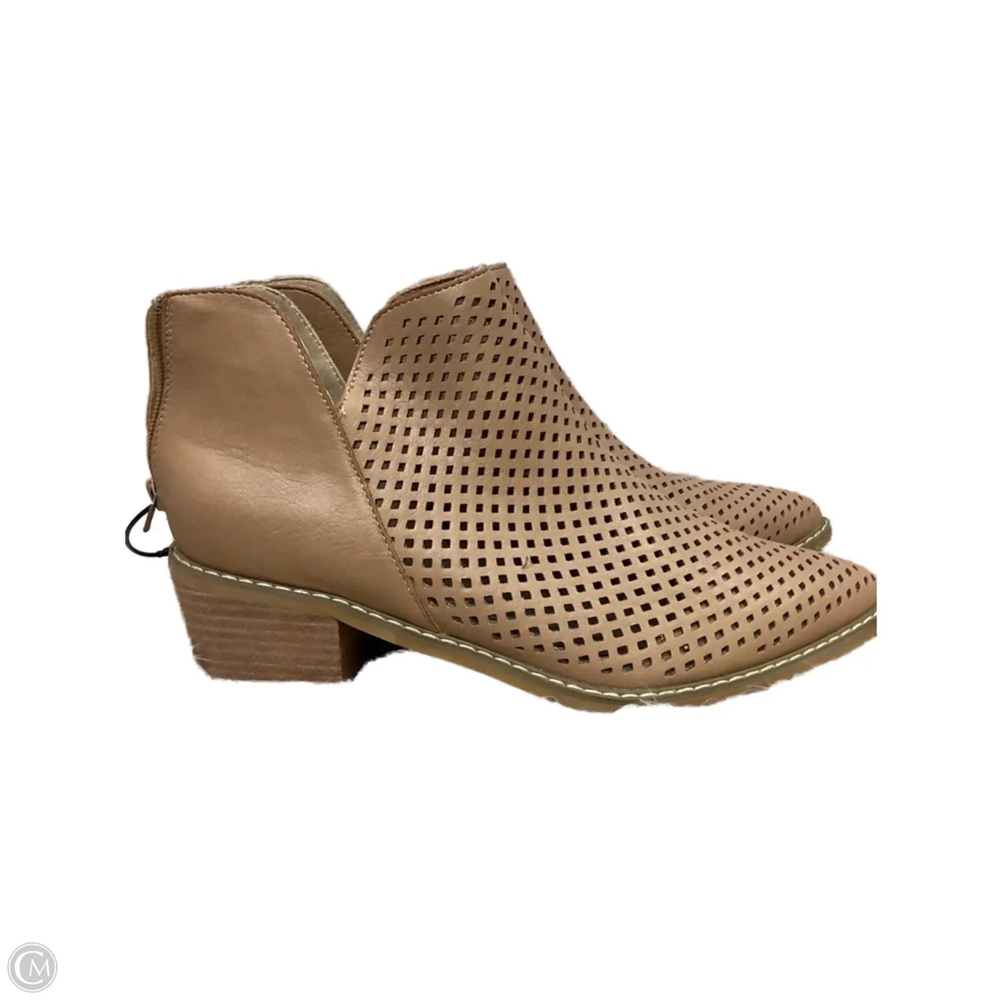 Boots Ankle Flats By Mimi Chica In Tan, Size: 9