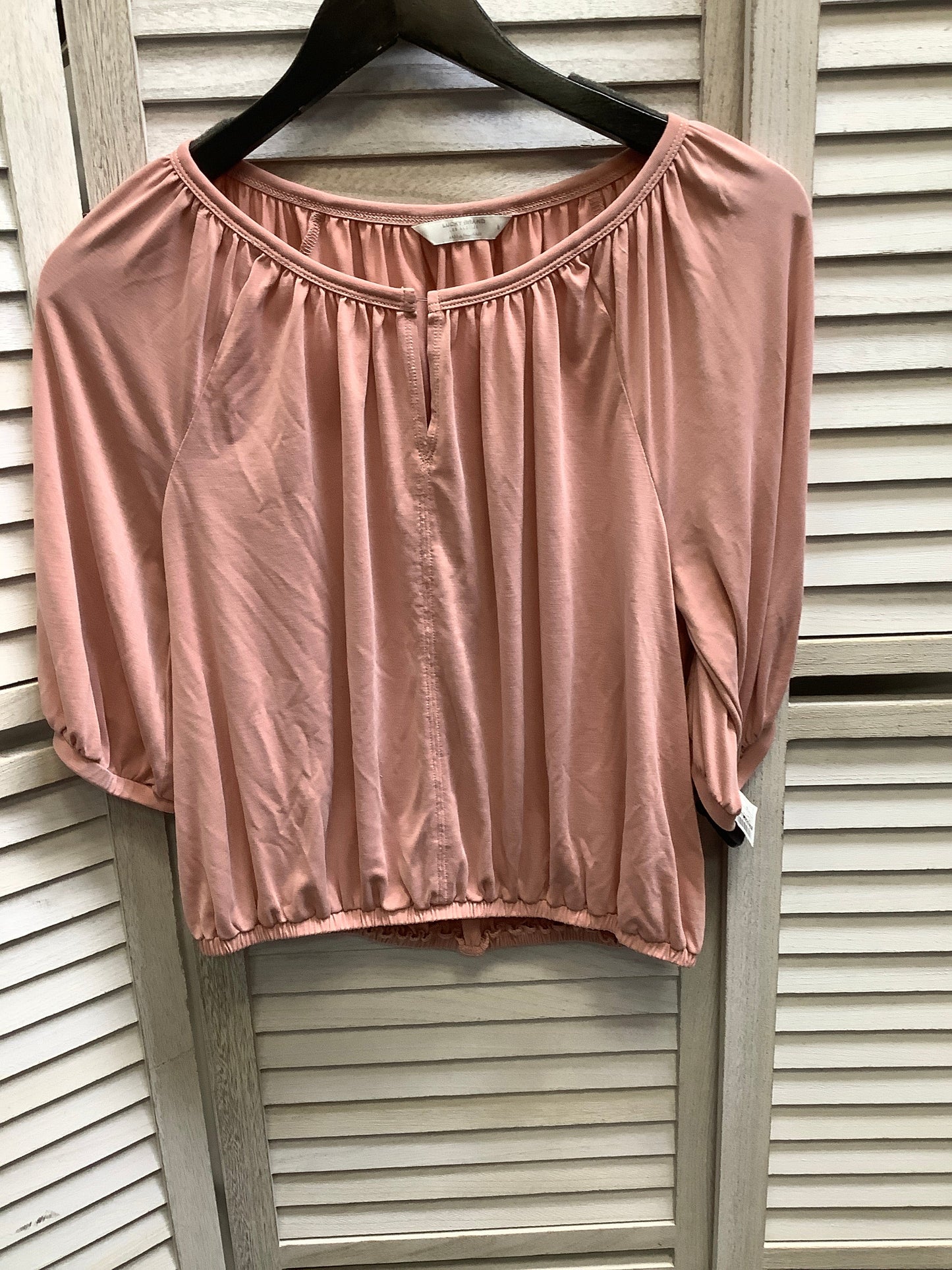 Pink Top 3/4 Sleeve Lucky Brand, Size S