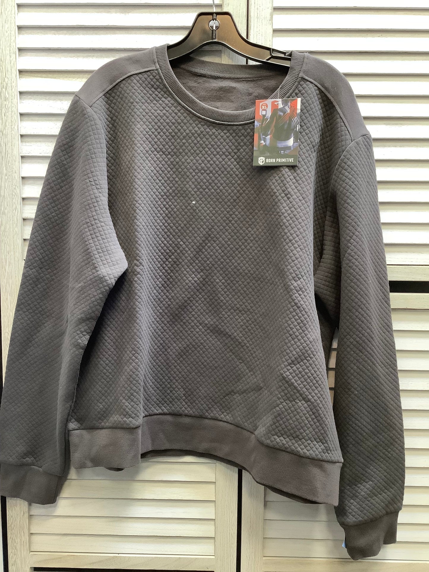 Sweatshirt Crewneck By Clothes Mentor In Grey, Size: Xl