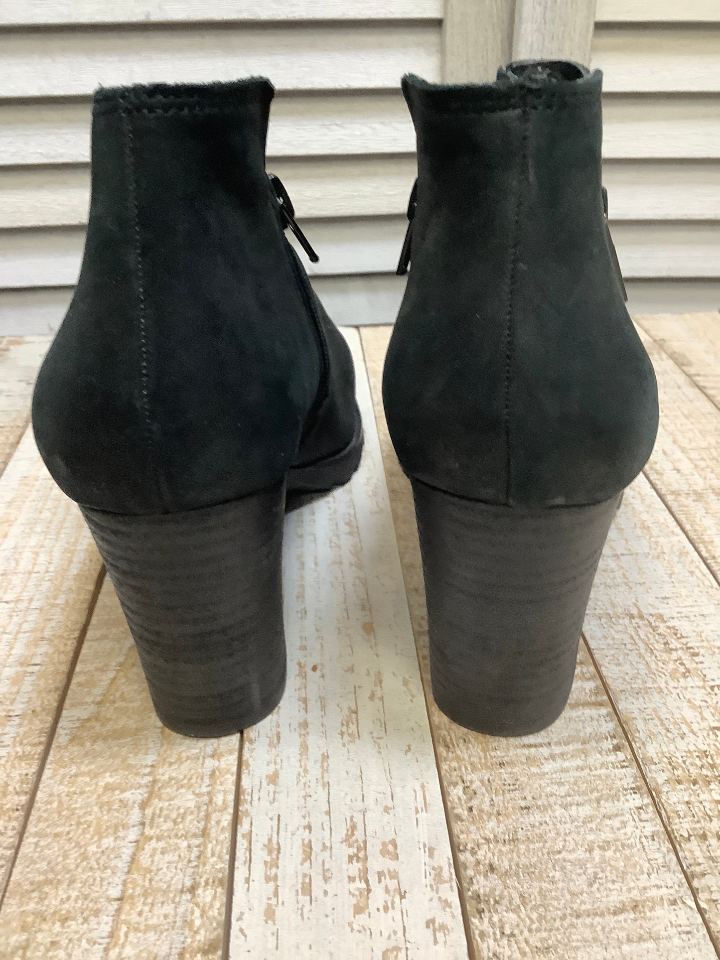 Black Boots Ankle Heels Lucky Brand, Size 7.5