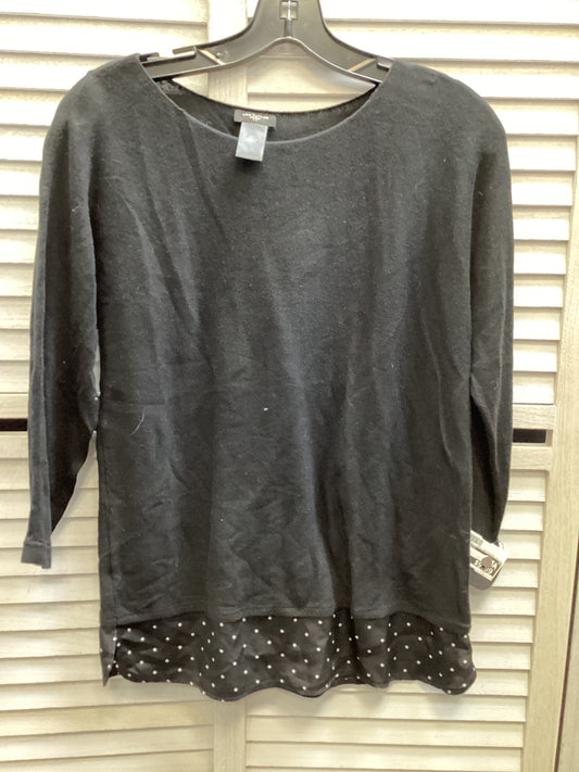 Top Long Sleeve By Ann Taylor In Black, Size: S