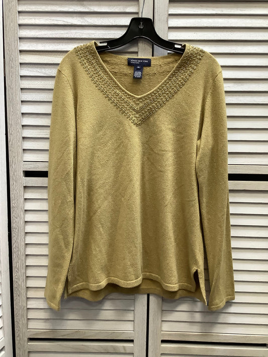 Sweater By Jones New York In Tan, Size: Xl