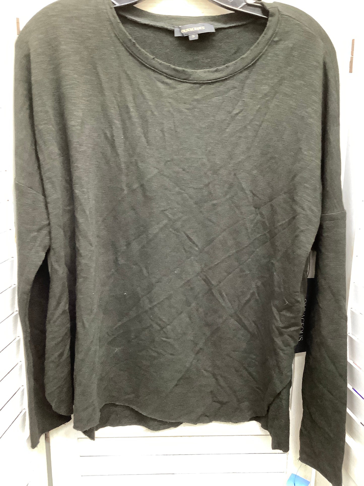 Black Top Long Sleeve Olivaceous, Size S