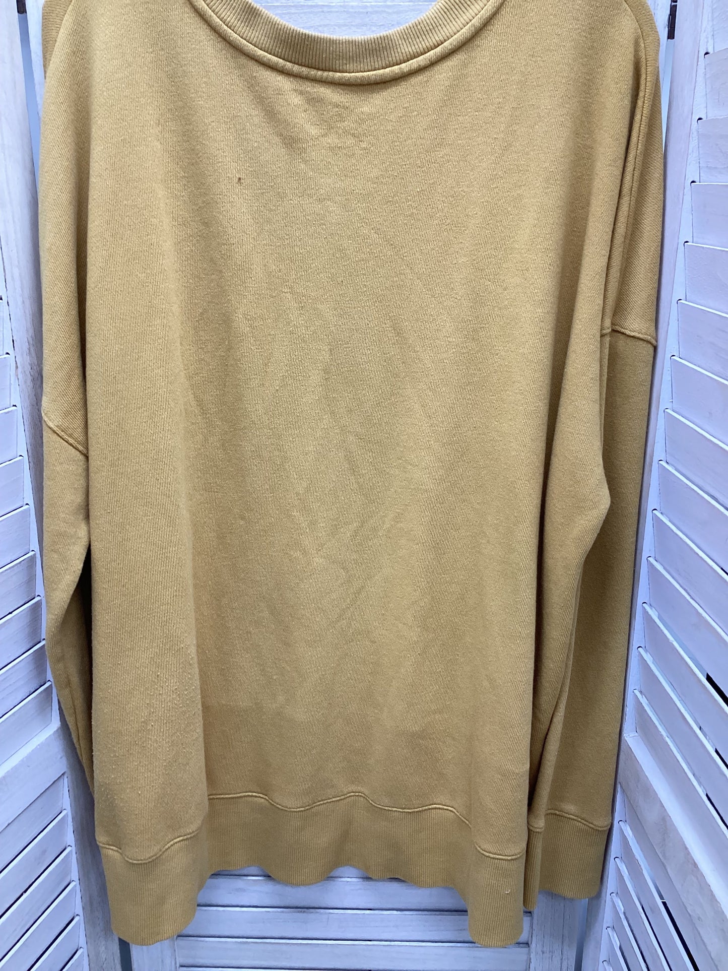 Sweatshirt Crewneck By Time And Tru In Mustard, Size: 2x