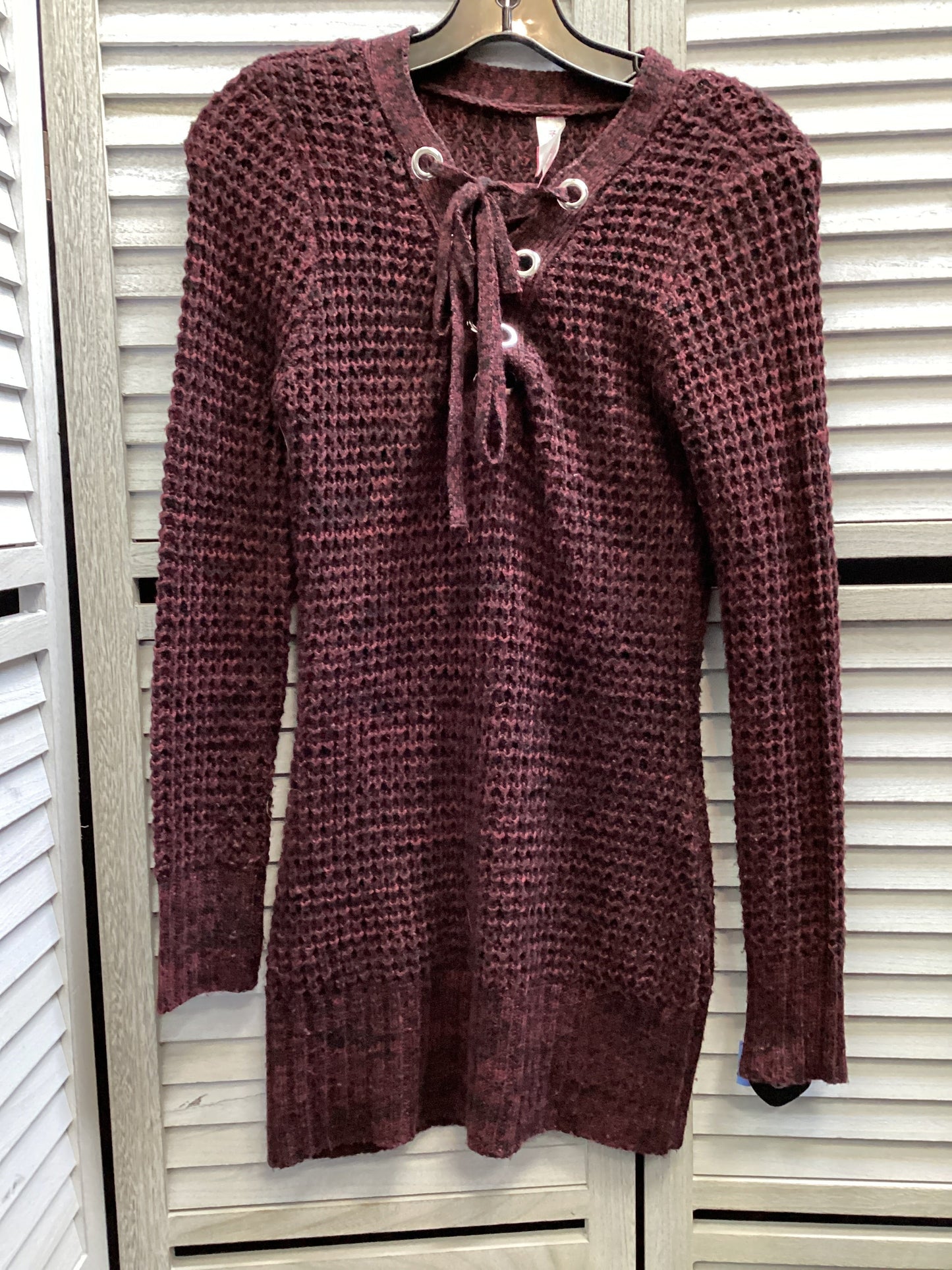 Dress Sweater By No Boundaries In Maroon, Size: S