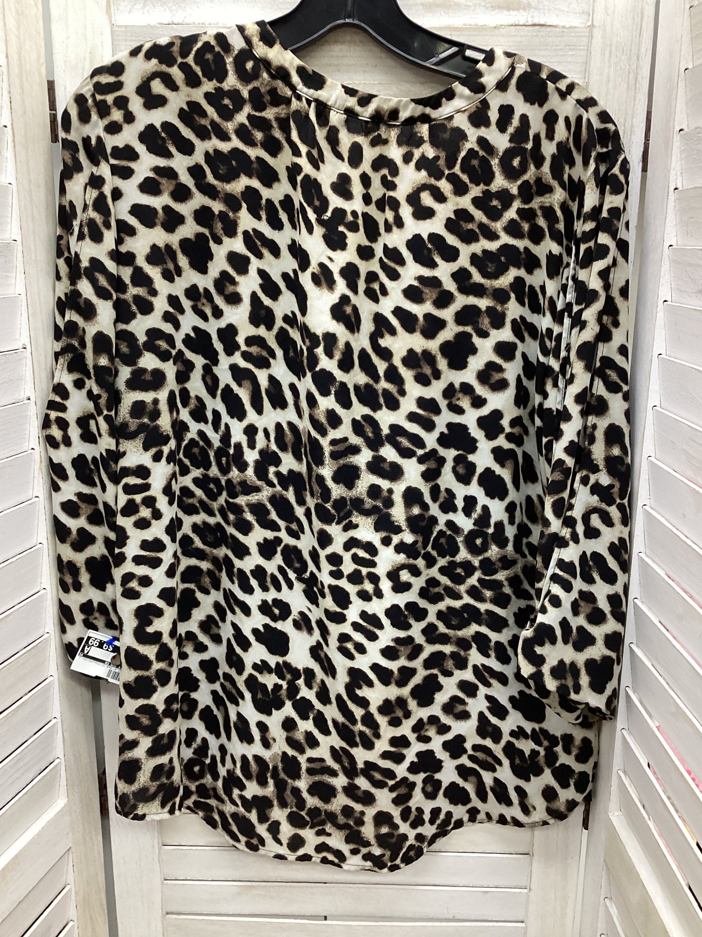 Animal Print Top 3/4 Sleeve New York And Co, Size M